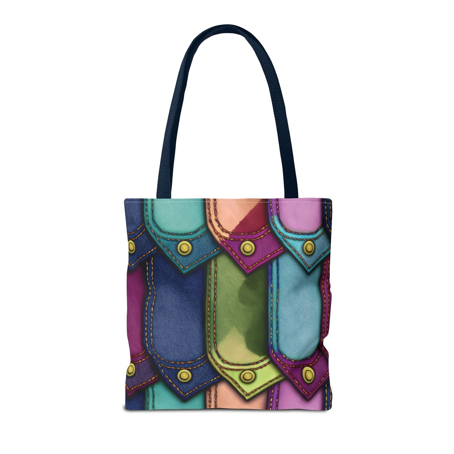 Denim Canvas Bag, Tote Bag Denim Printify