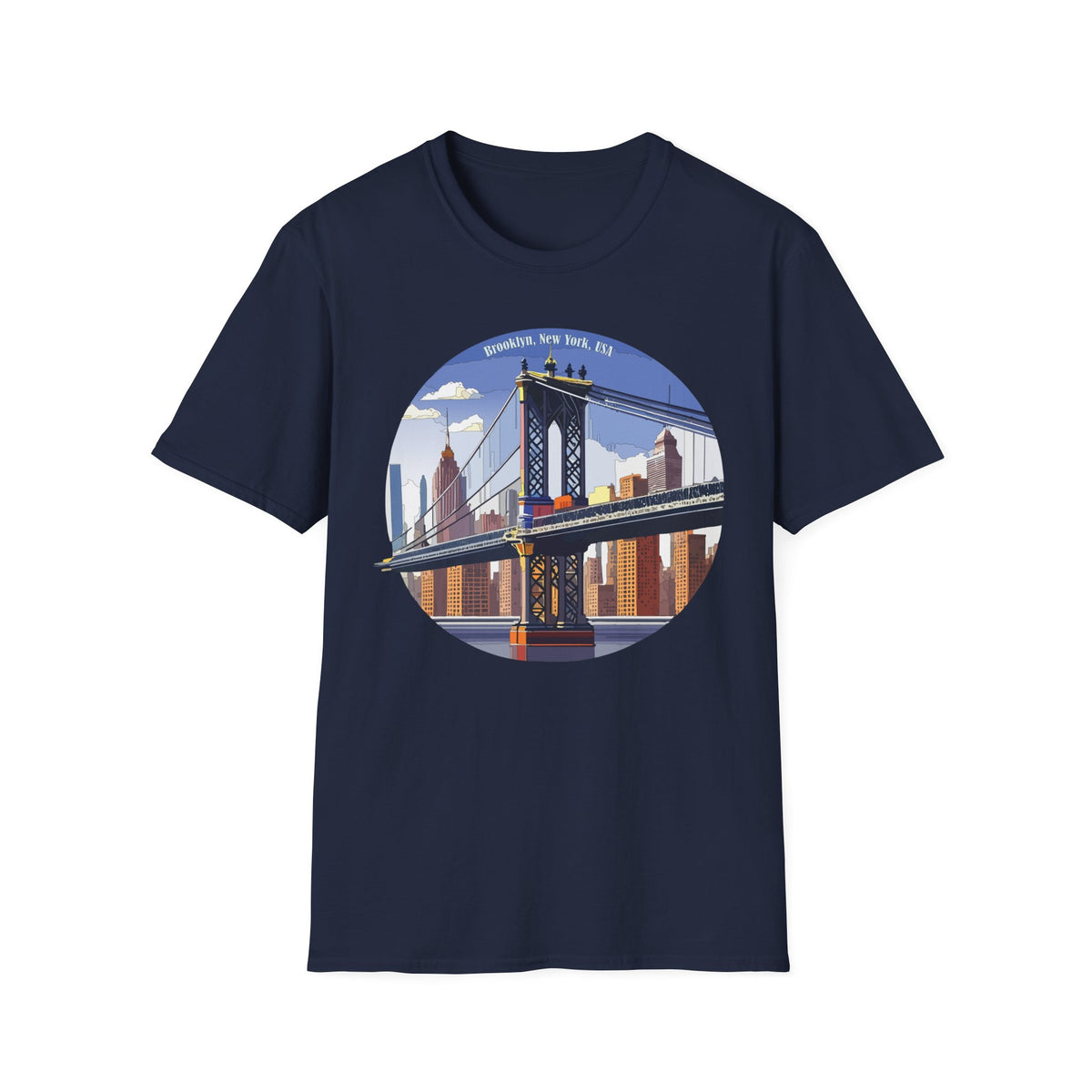 Brooklyn Bridge Illustration T-Shirt | New York City Skyline