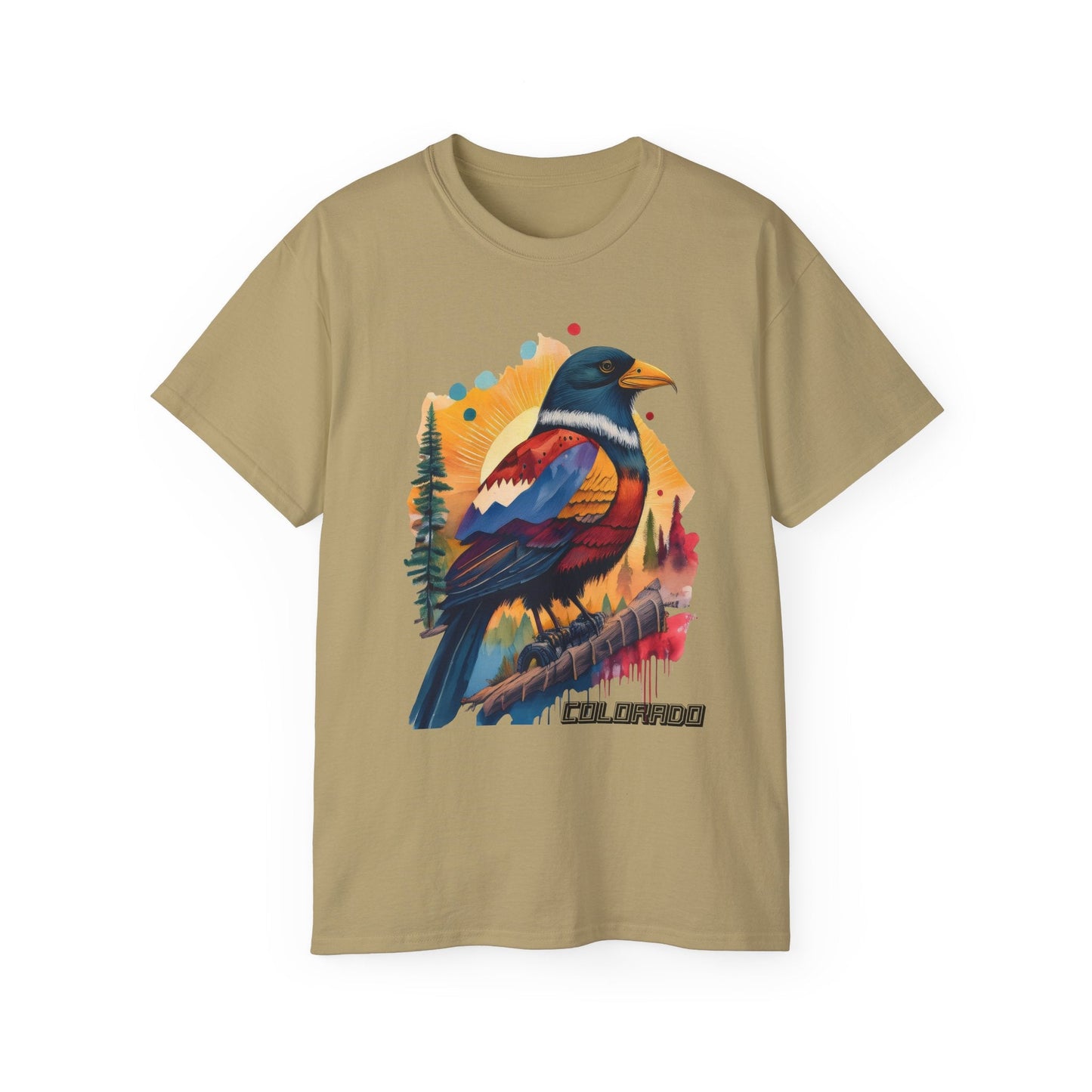 Colorado Bird Graphic Unisex Cotton T‑Shirt 3