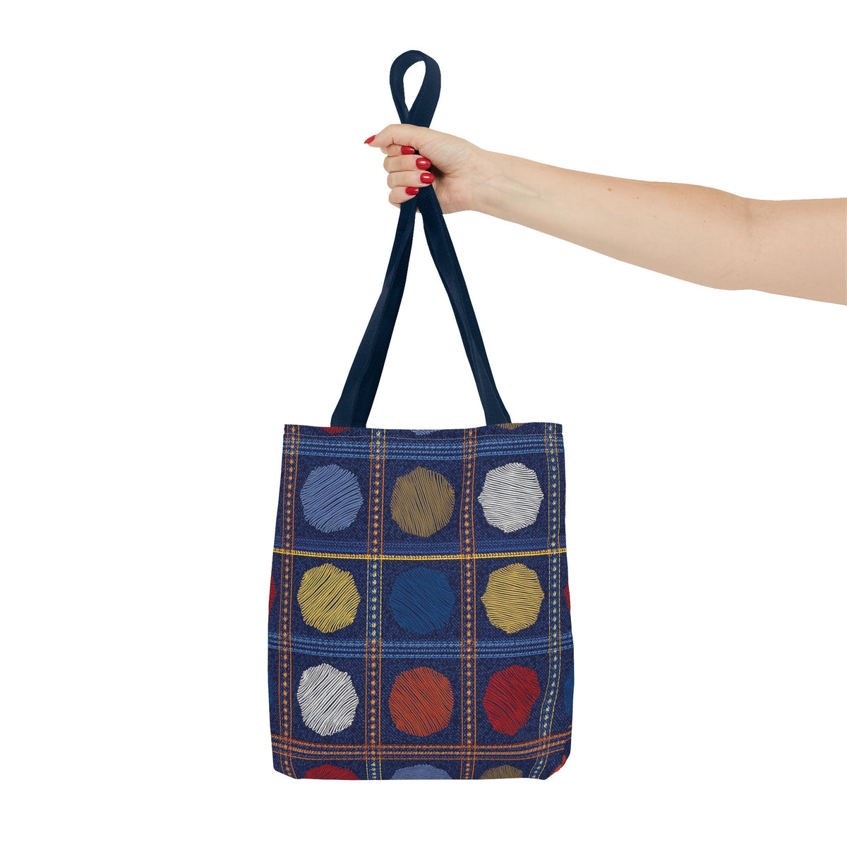 Denim Fabric Imitation Print Unisex Canvas Bag Poly Spun 3 Sizes Tote Bag 186