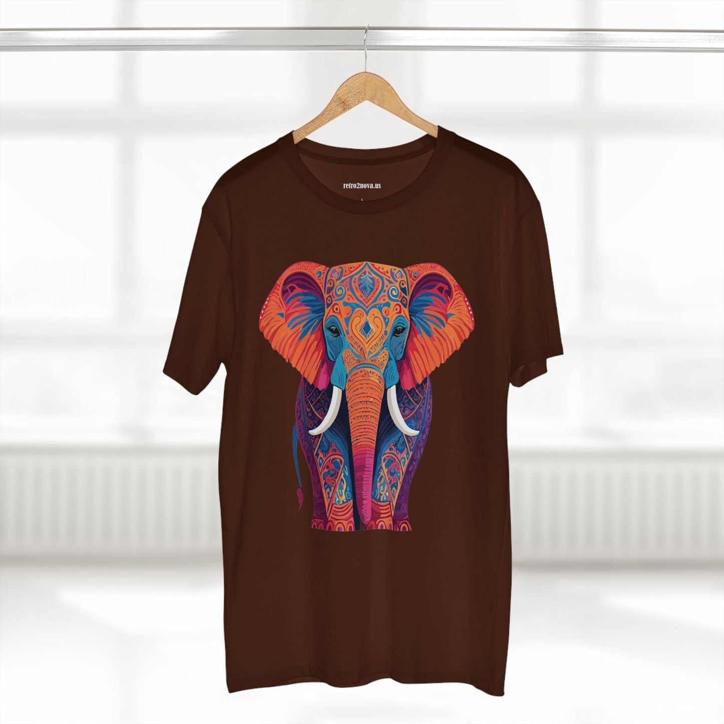 Unisex Elephant Shirt Premium Cotton Tee With Original Art Design By Retro2Nova Soft Breathable Everyday Comfort