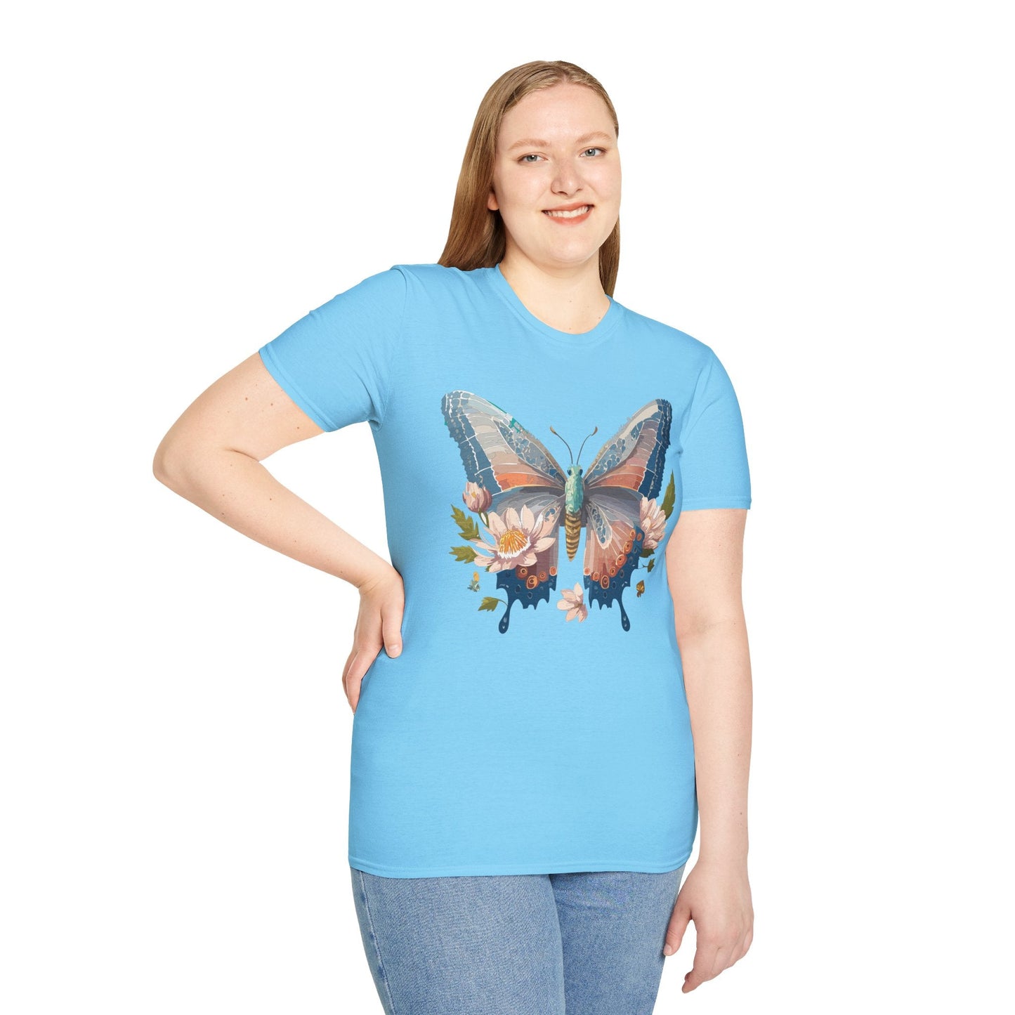 Butterfly Shirt Unisex T Shirt Monarch Design Softstyle 64000 Ring Spun Cotton Tee