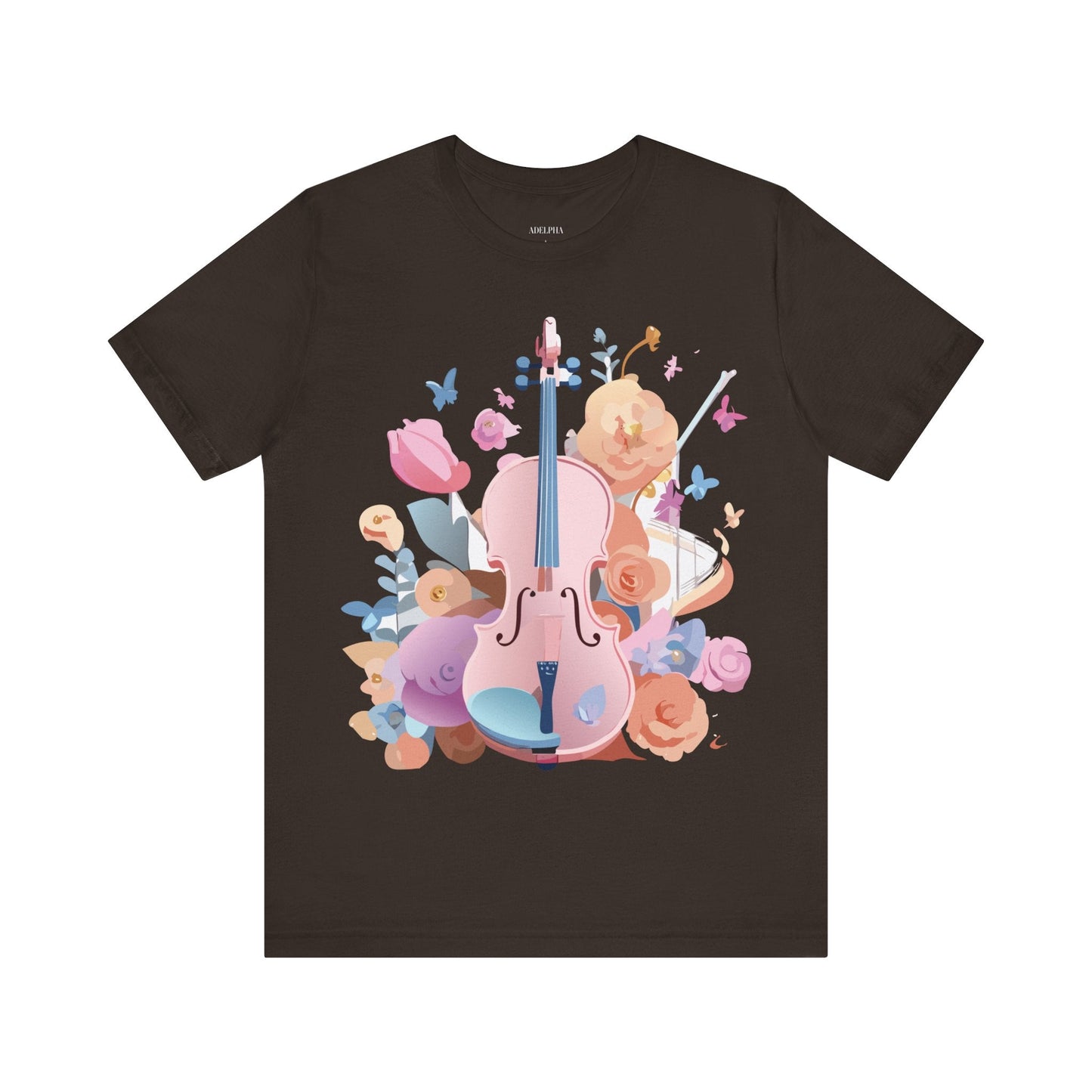 Music Graphic Unisex 100 Cotton Vintage Art with Musical Elements Tee 9