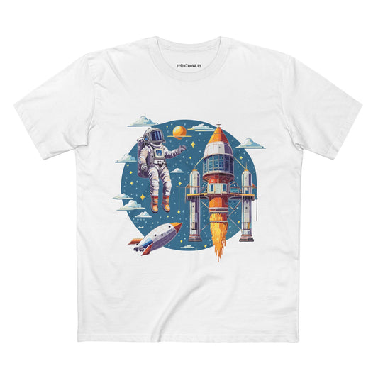 Cosmos Astronaut Graphic Tee Staple Unisex 100 Cotton Tee Shirt - CS-13