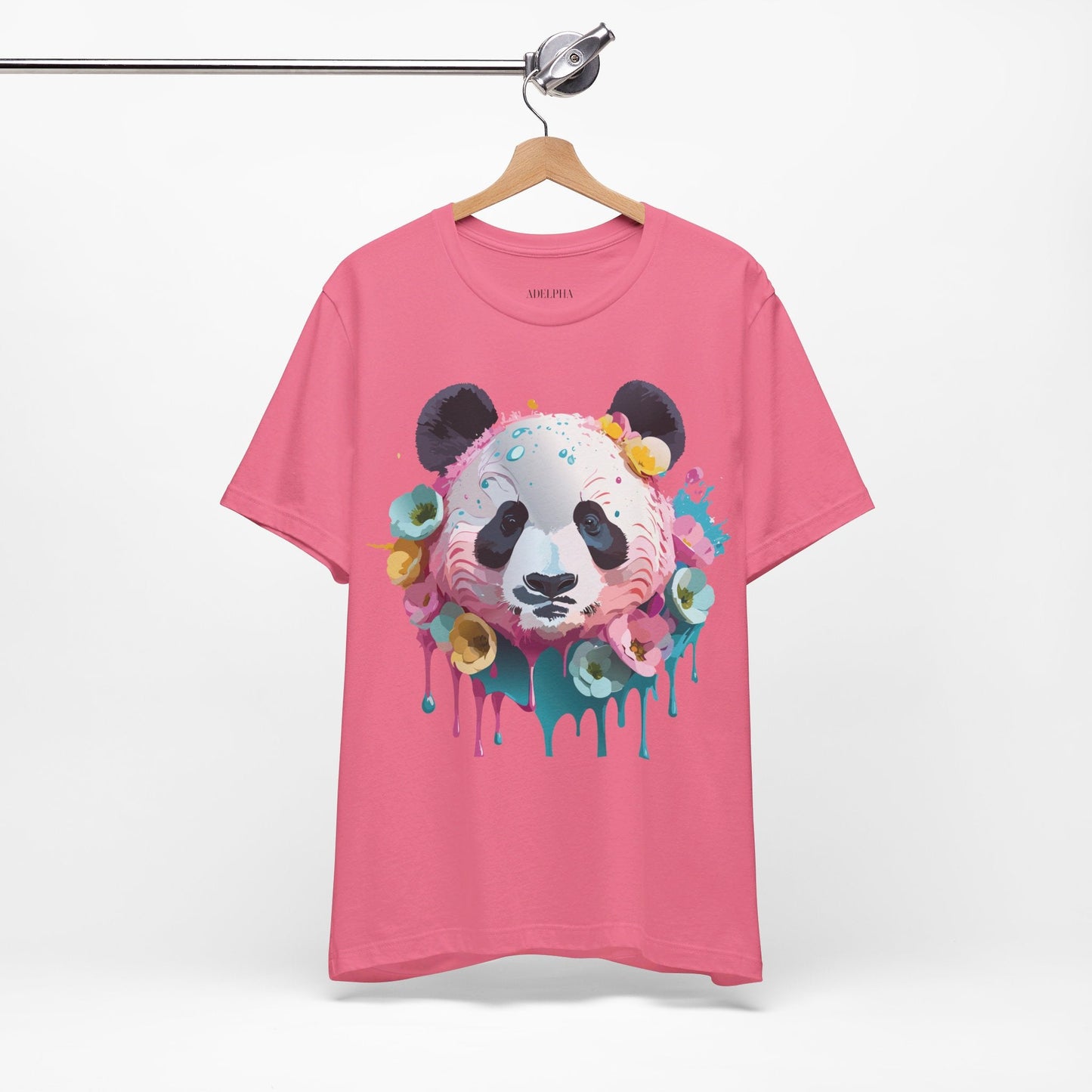 Panda Graphic Unisex 100 Cotton Vintage Art with Animal T-Shirt 6