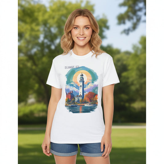 Delaware Graphic Unisex Cotton T‑Shirt 1