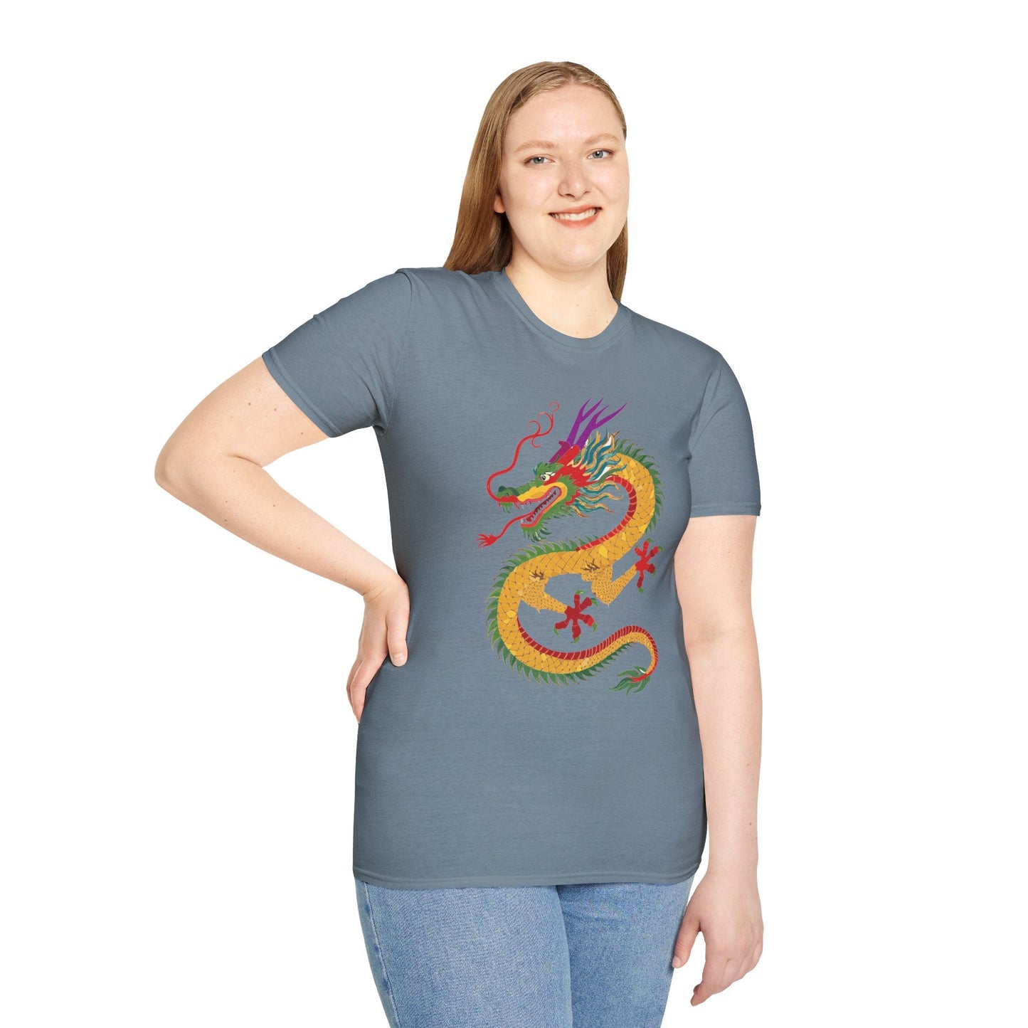 Dragon T Shirt Unisex Dragon Shirt Animal Design Softstyle Ring Spun Cotton Tee Comfort
