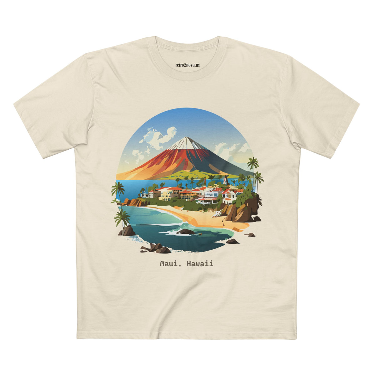Maui Hawaii Vintage Beach Scene T-Shirt | Tropical Island Graphic Tee