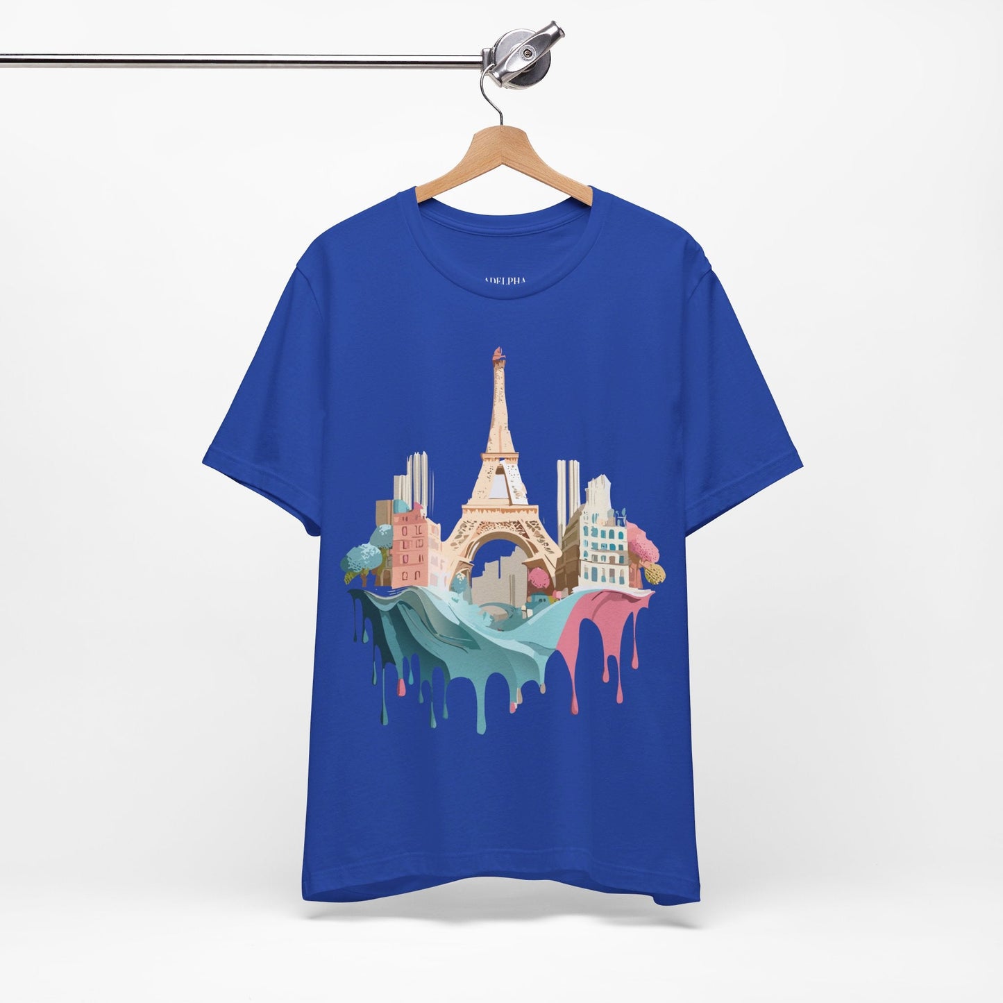 Paris Tourist Graphic Tee Unisex Jersey Short Sleeve Art Design By Vintage Inspired