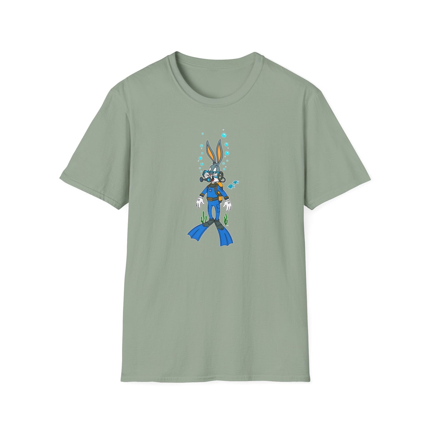 Cartoon Bunny Graphic Unisex Cotton Animal Animation Artwork Design Tee 20