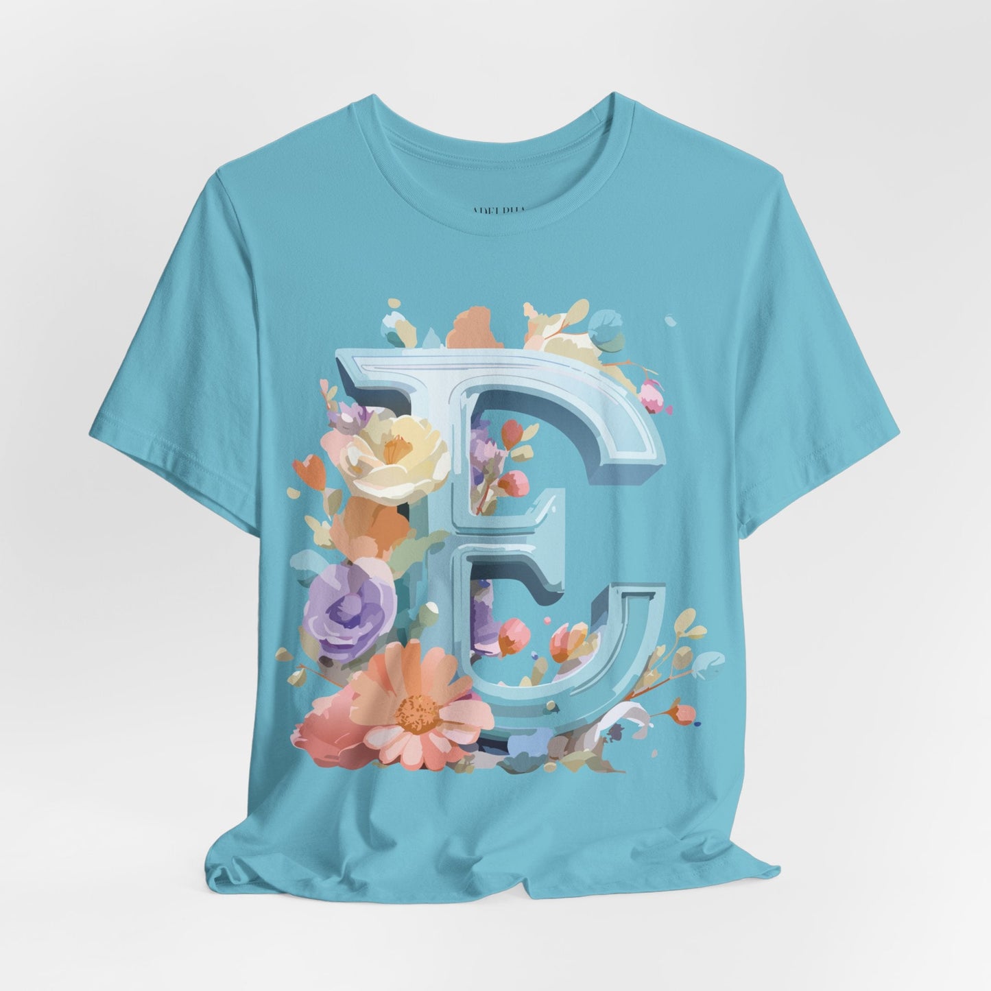 Unisex Letter E  Graphic Tee Featuring Vintage Inspired Artwork Collection