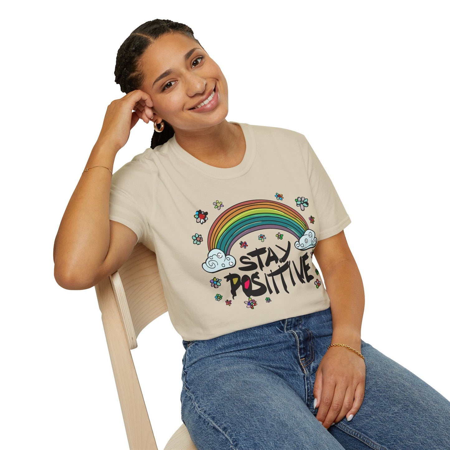 Positive Slogan T Shirt Unisex Softstyle Tee With Positive Words And Good Quotes Gildan 64000