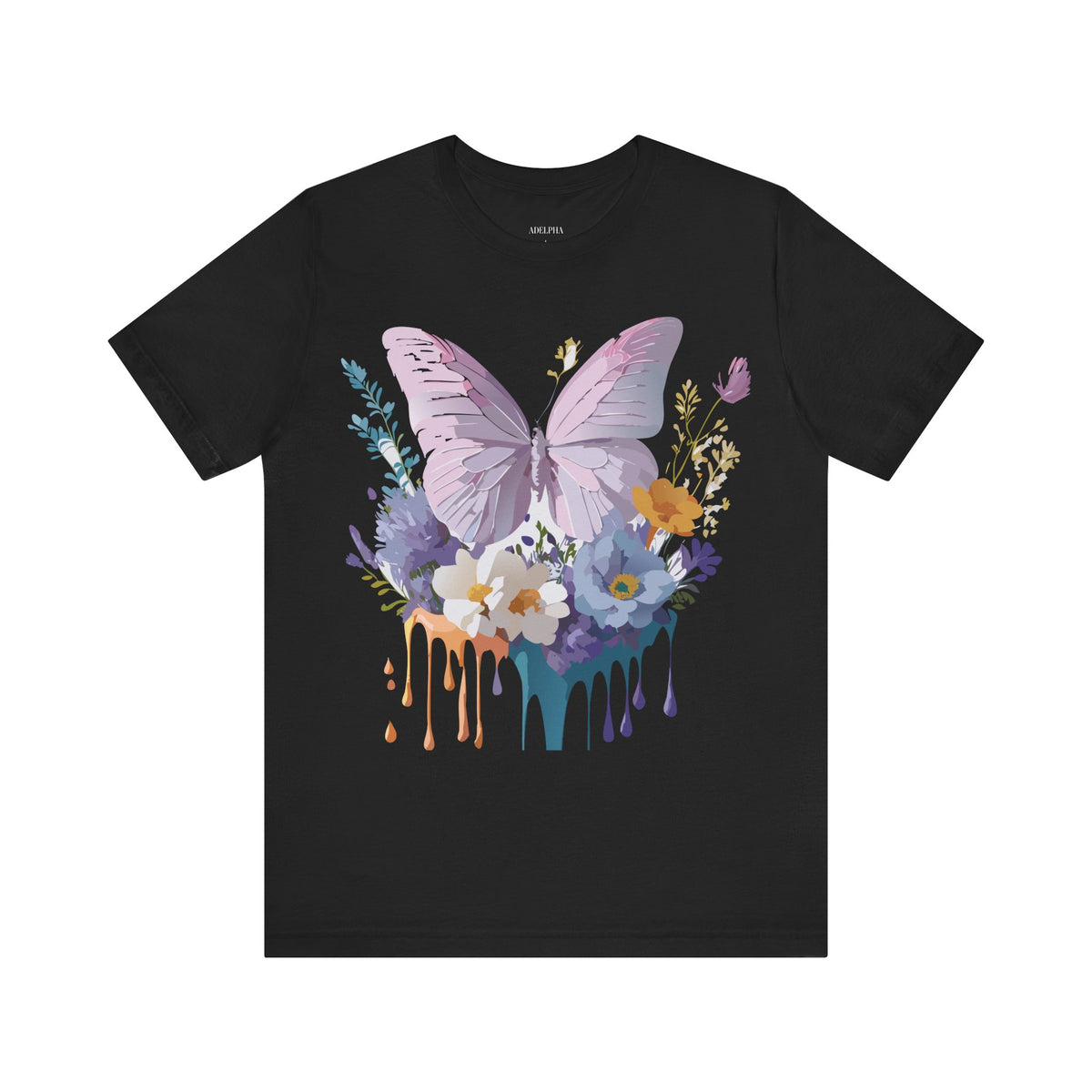 Butterfly Graphic Unisex Cotton Bella+Canvas Tee with Art Design n39