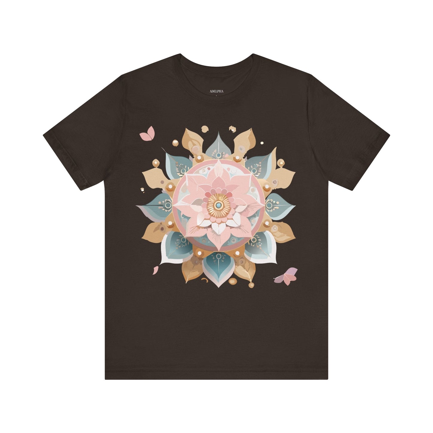 Mandala Graphic Unisex 100 Cotton Vintage Floral Artwork Tee 12