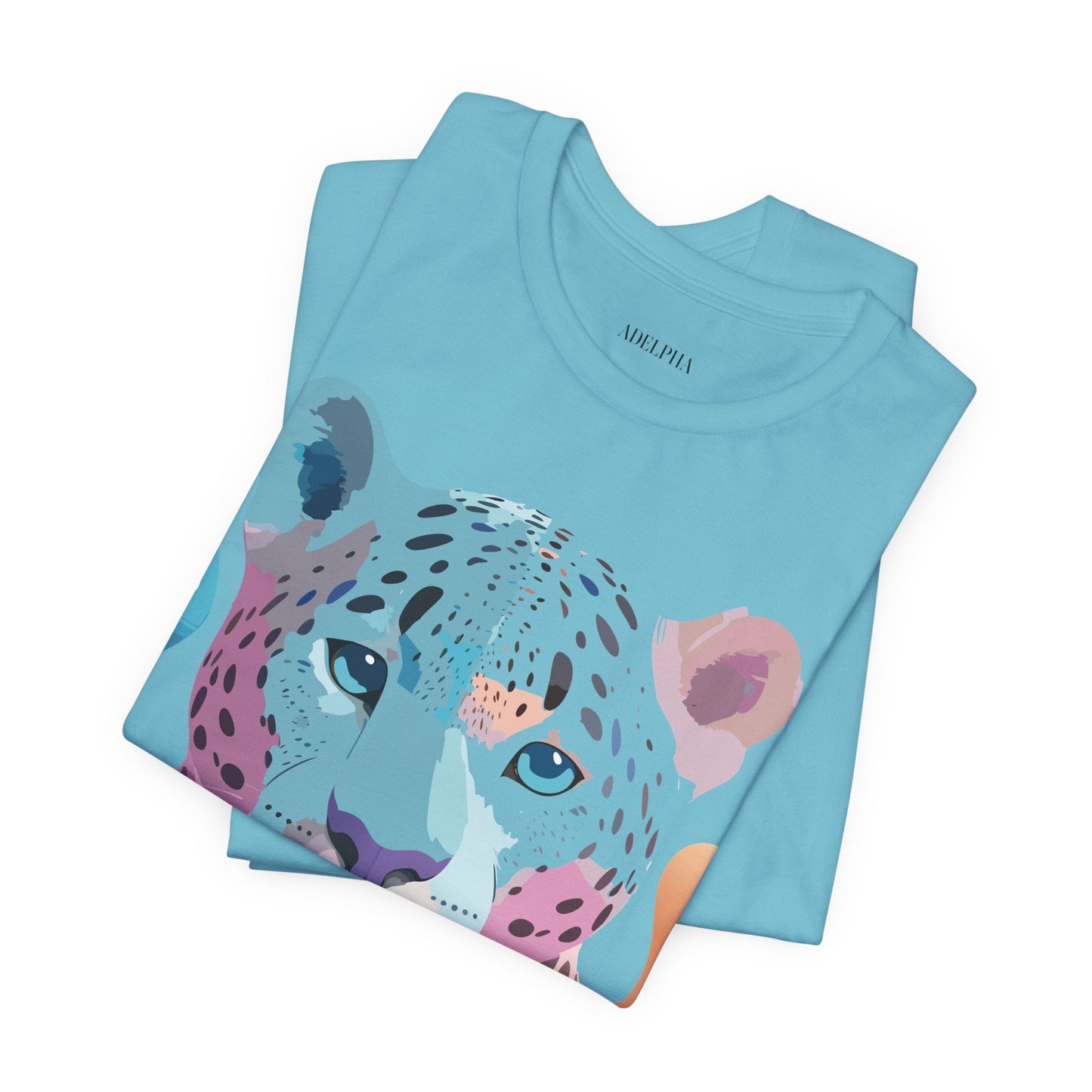 Adelpha Graphic Tee Cheetah Print Unisex Jersey Short Sleeve Shirt Vintage Art