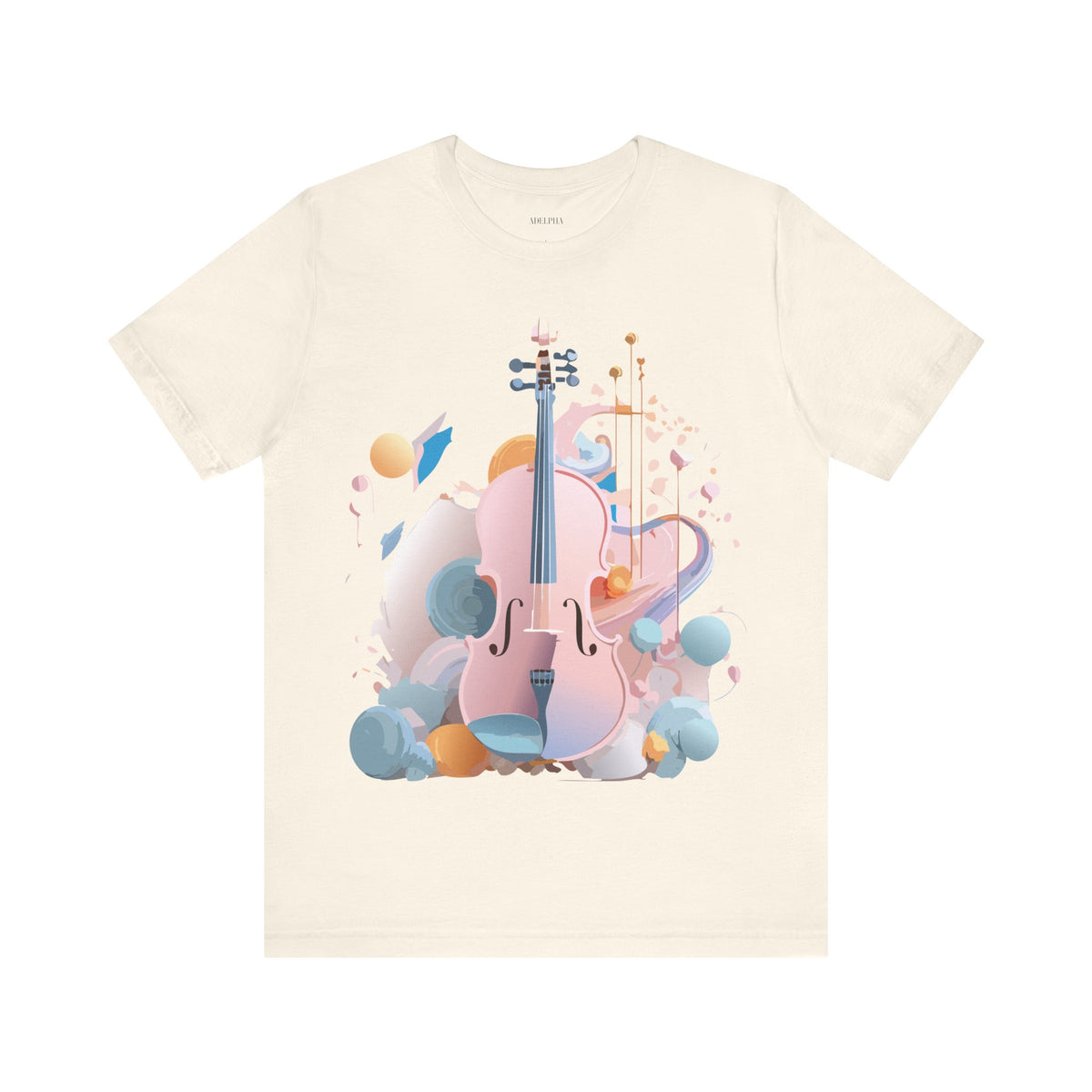 Music Graphic Unisex Cotton Bella+Canvas Tee with Art Design m127