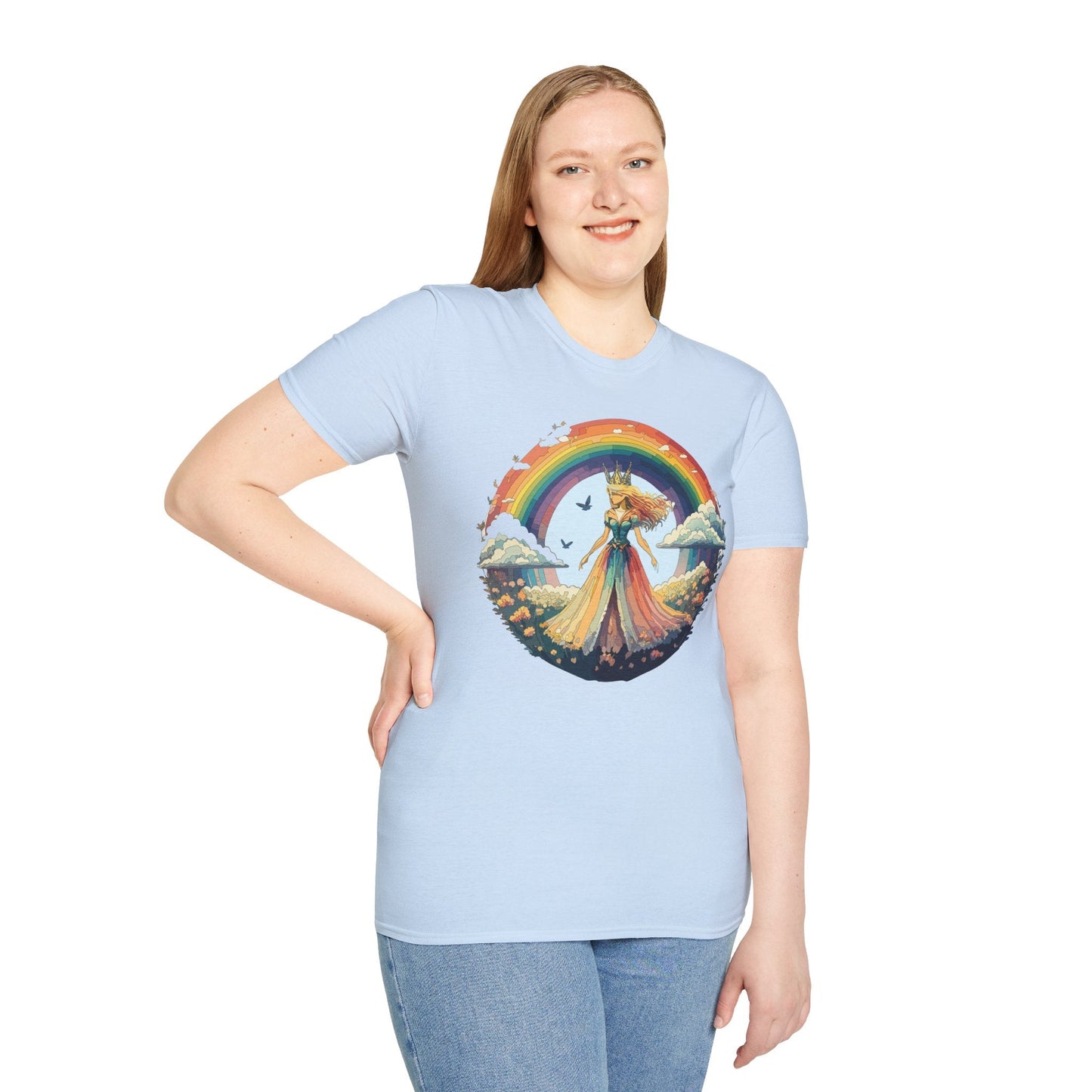 Womens Graphic T Shirt Art Design Tee Softstyle 64000 Unisex Lightweight Cotton Fabric