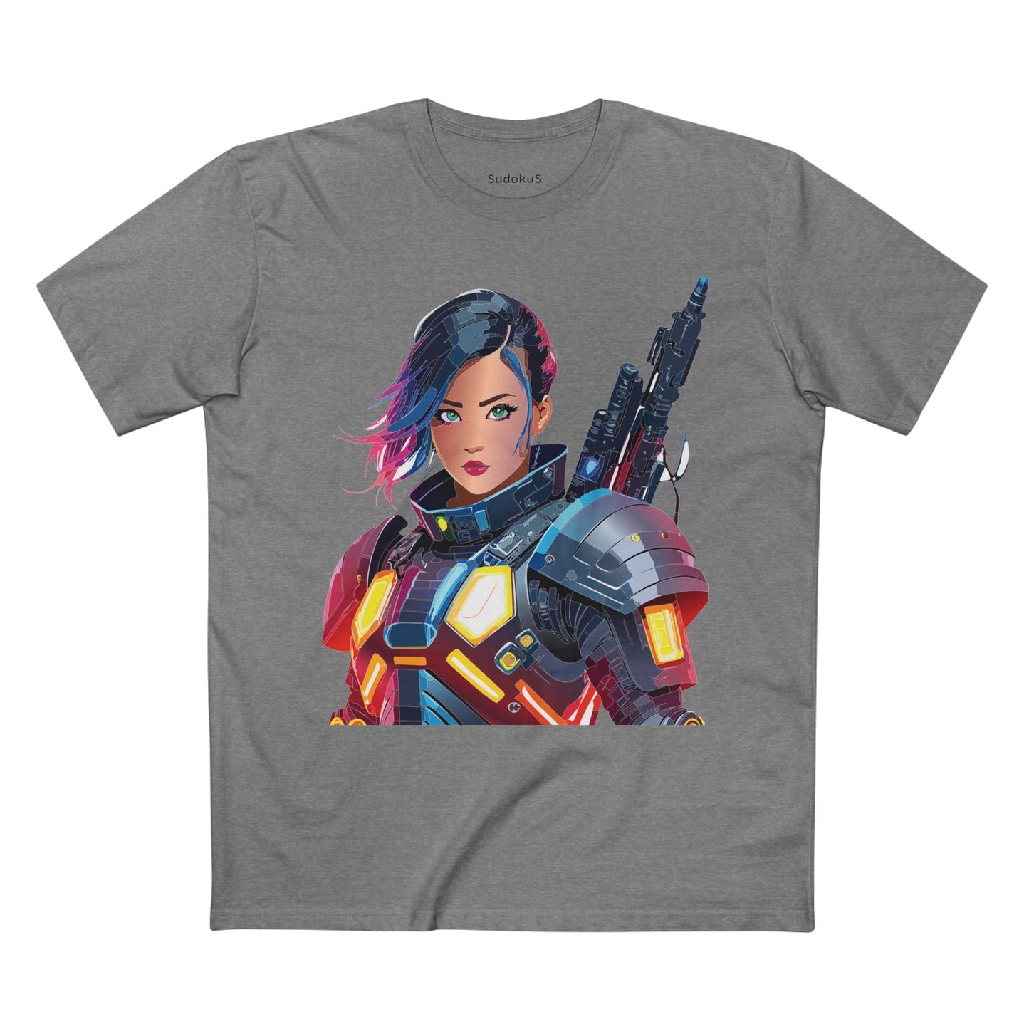 Army-woman Graphic Unisex 100 Cotton Staple Tee 14