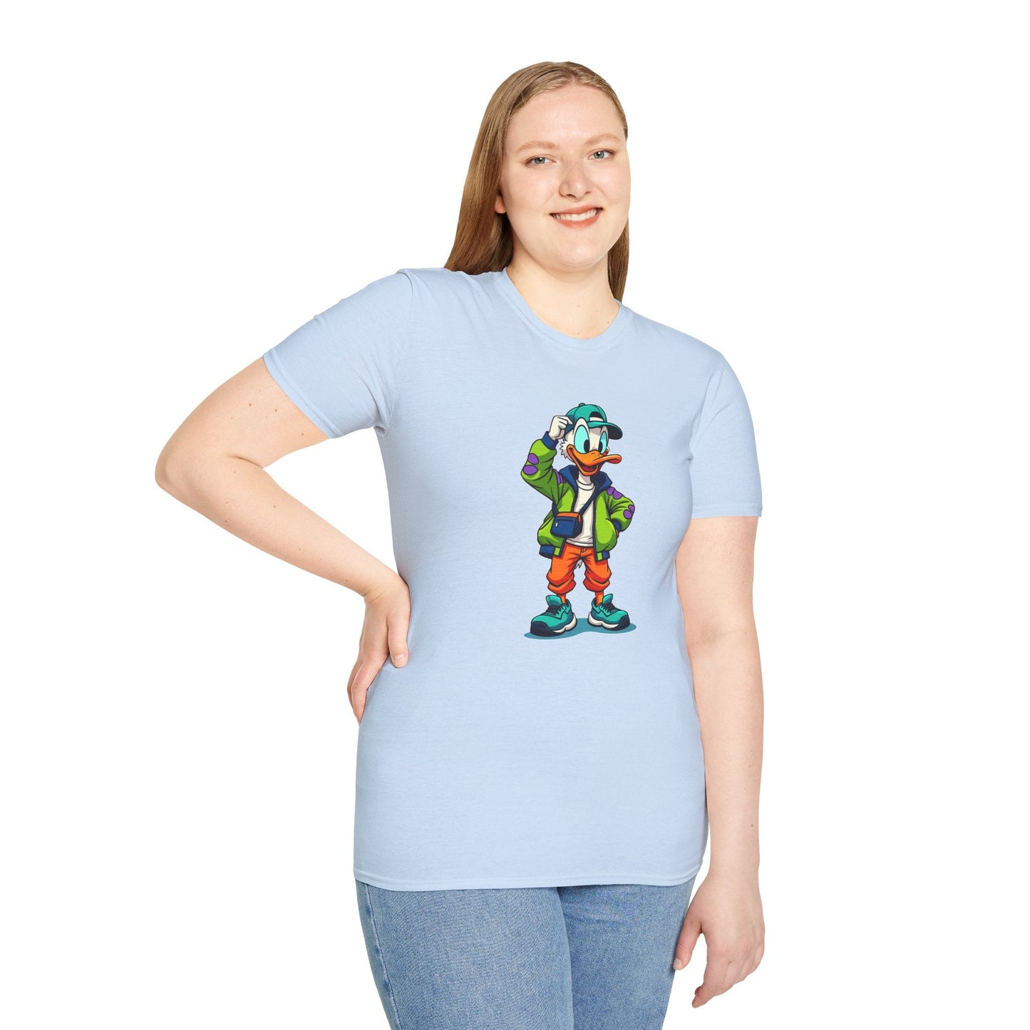 Unisex Softstyle T Shirt With Cartoon Animation And Funny Animals Gildan 64000 Tee