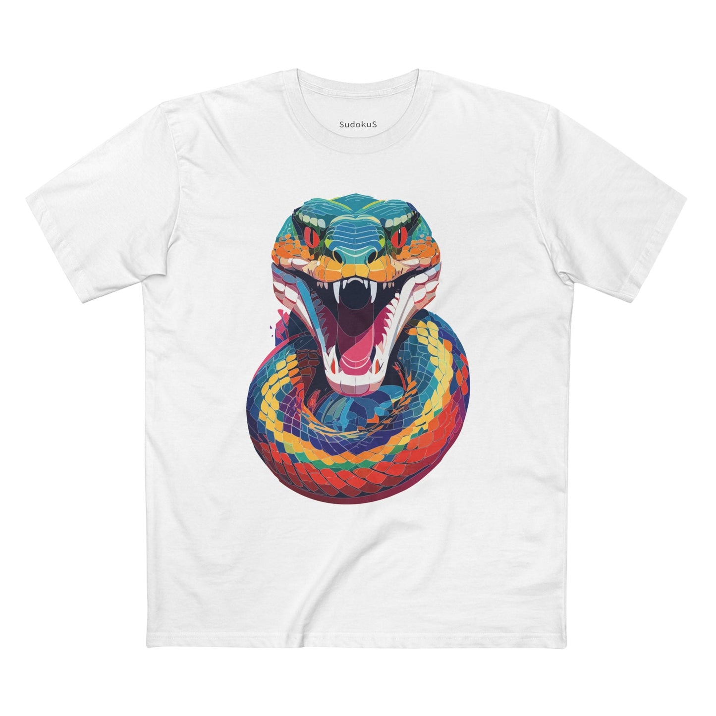 Snake Graphic Unisex 100 Cotton Staple Tee with Animal Design Artwork 3