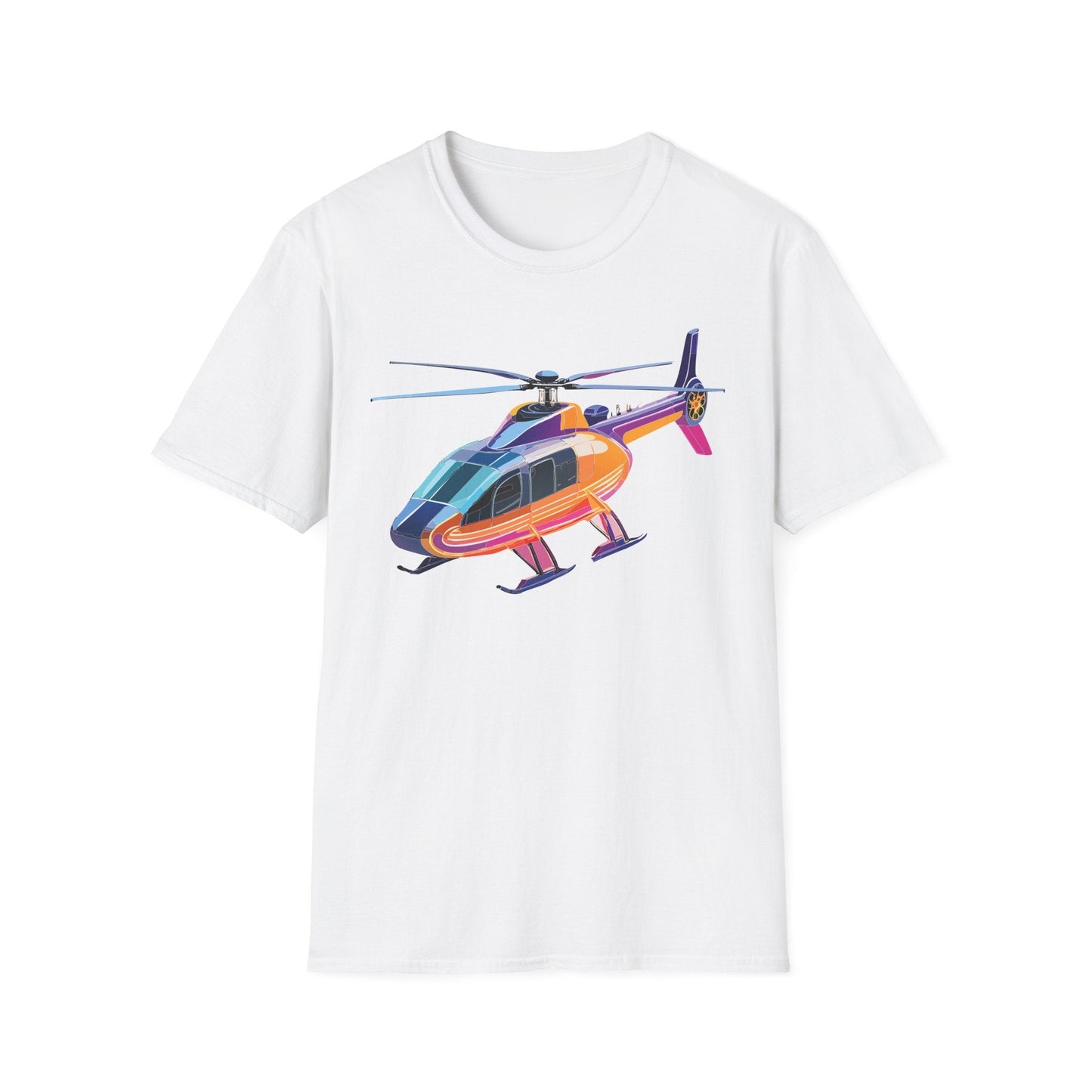Chopper Helicopter Shirt Unisex Tee Gildan Softstyle 64000 Lightweight 100 Percent Cotton