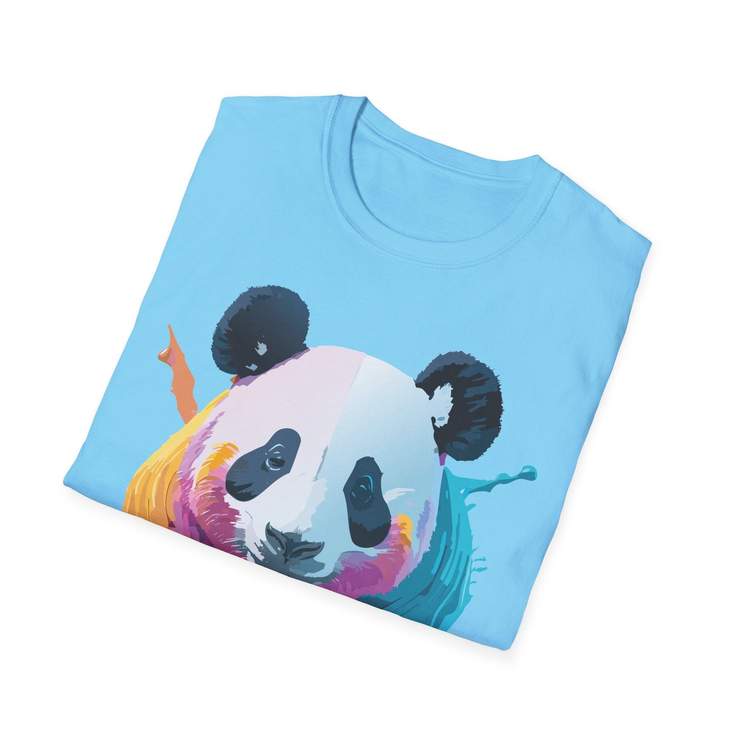 Panda Shirt Unisex T Shirt Softstyle Gildan 64000 100 Percent Ring Spun Cotton Animal Tee