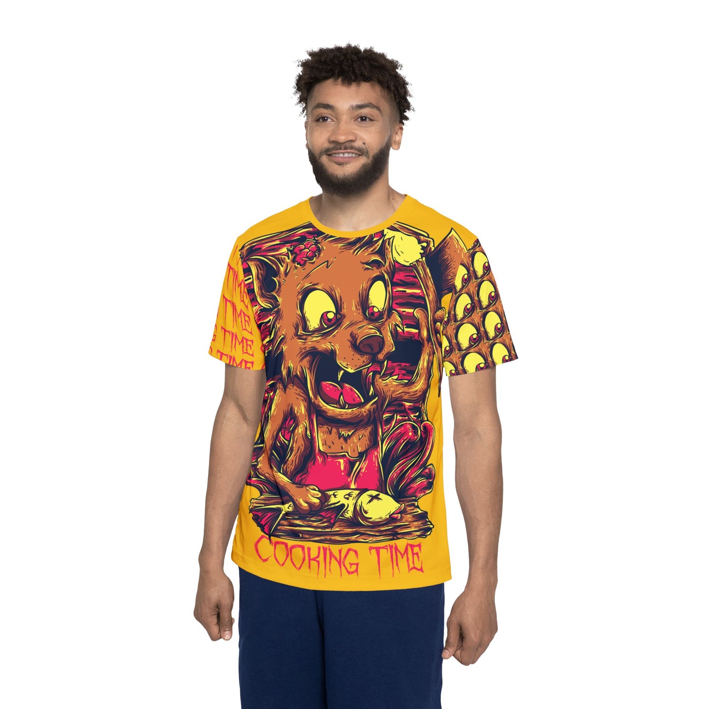 Be22 Fun Graphic T-Shirt, Art Design Poly Shirt, All Over Print Graphic Tee, Funny Print T-Shirt, Funny Cartoon Tee