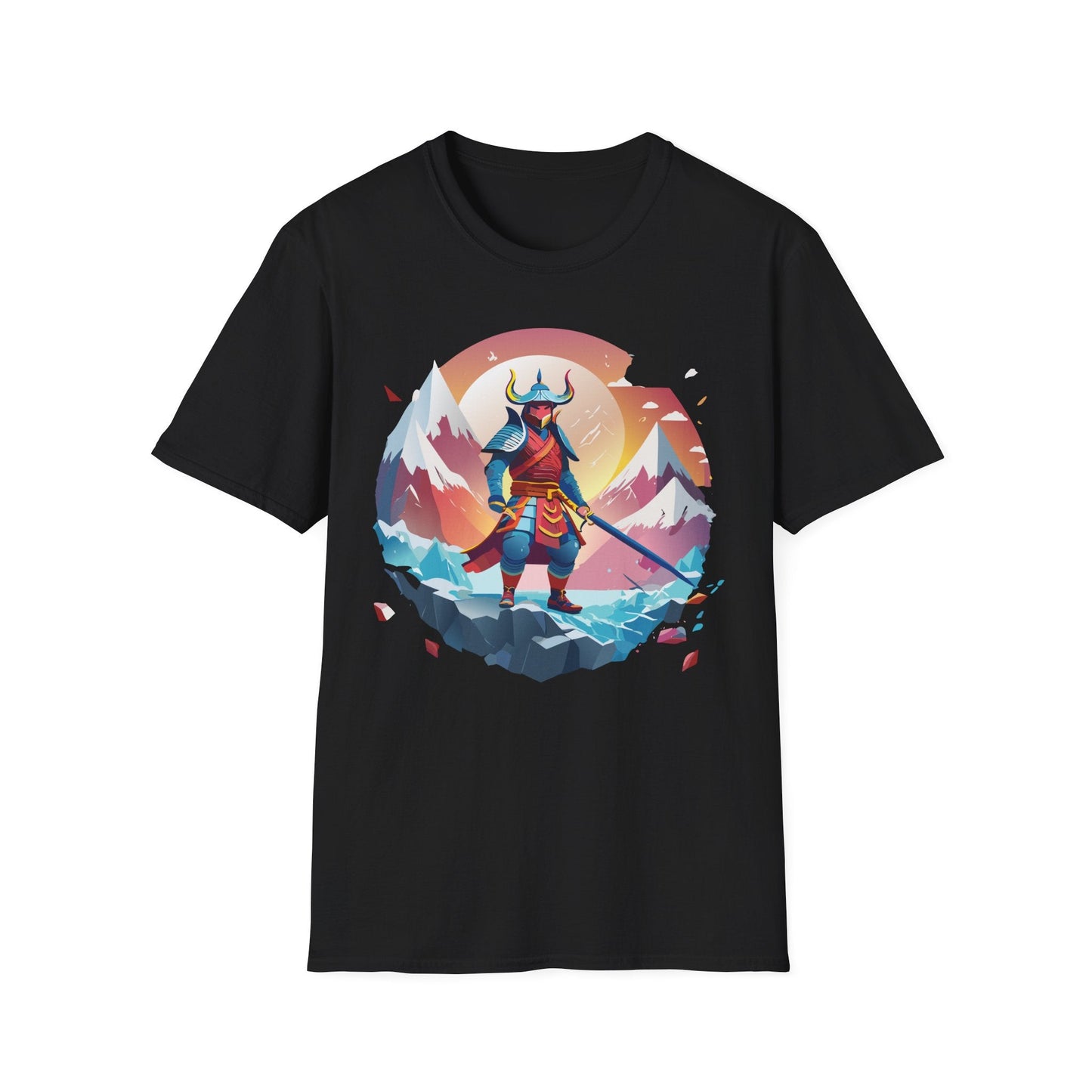 Samurai Style T Shirt Unisex Softstyle 64000 100 Percent Ring Spun Cotton Comfortable Tee