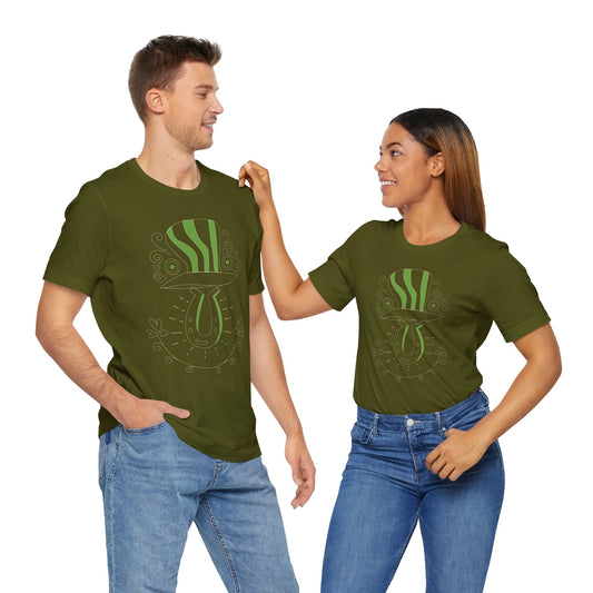 Unisex-T-Shirt aus Baumwolle mit Glücksaufdruck