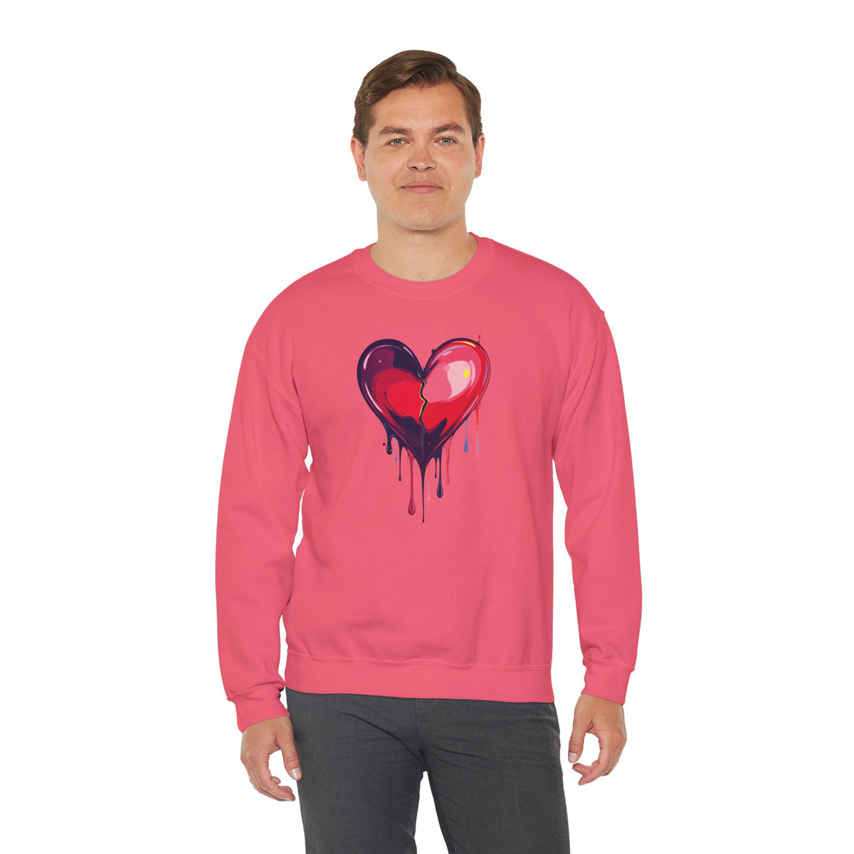 Big Red Heart Sweatshirt, Love Sweatshirt, Valentine's Day Sweatshirt, Heart Sweatshirt 118