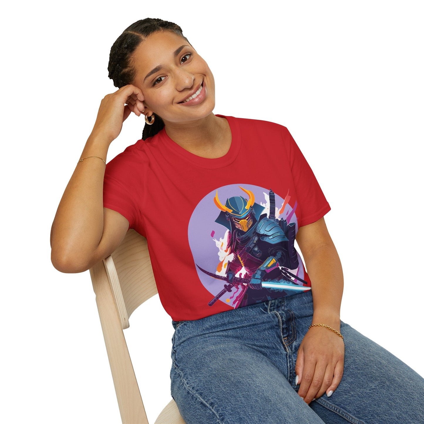 Samurai Shirt Unisex Softstyle Tee 100 Percent Ring Spun Cotton Comfortable Everyday Wear
