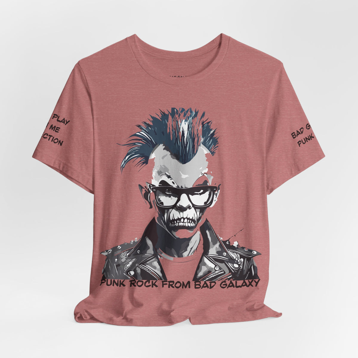 Punk Rock Graphic Unisex Cotton Bella+Canvas Tee with Art Design b32