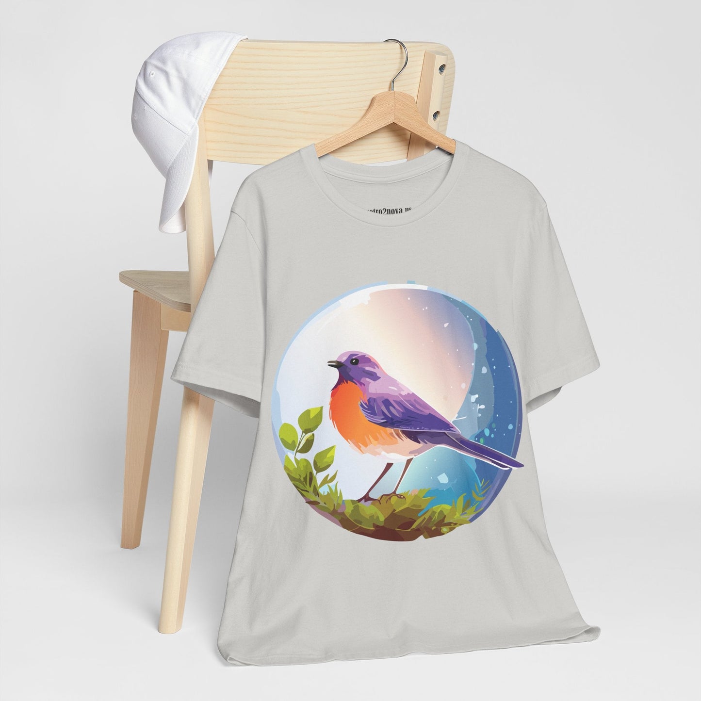 Unisex Animals And Bird Shirt Graphic Cotton T Shirt With Original Retro2Nova Art Premium Short Sleeve Tee