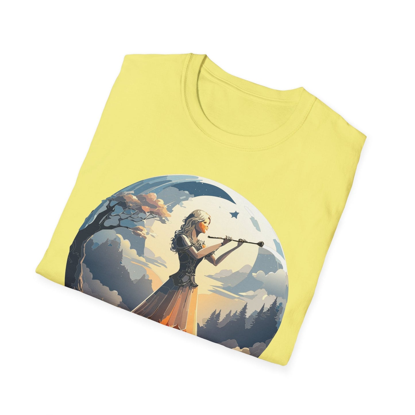Unisex Softstyle Graphic T Shirt 100 Percent Ring Spun Cotton Art Design Tee For Women