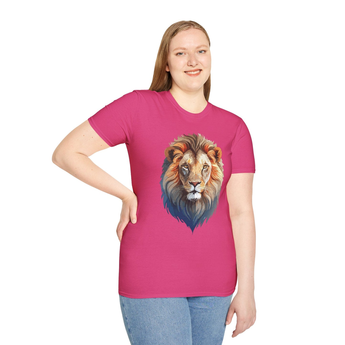 Gildan Lion Graphic Short Sleeve Softstyle Tee 100 Percent Cotton