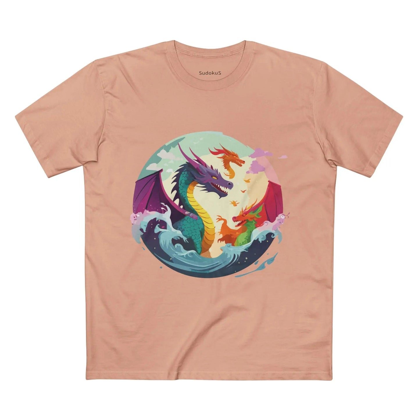 Dragon Graphic Unisex 100 Cotton Staple Tee 14
