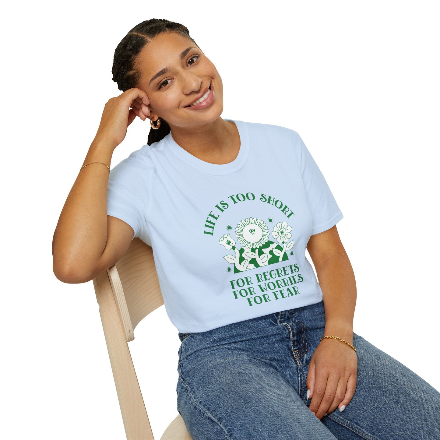 Positive Slogan T Shirts With Positive Words Tee Shirt Good Quotes Unisex Gildan Softstyle 64000 100 Percent Cotton
