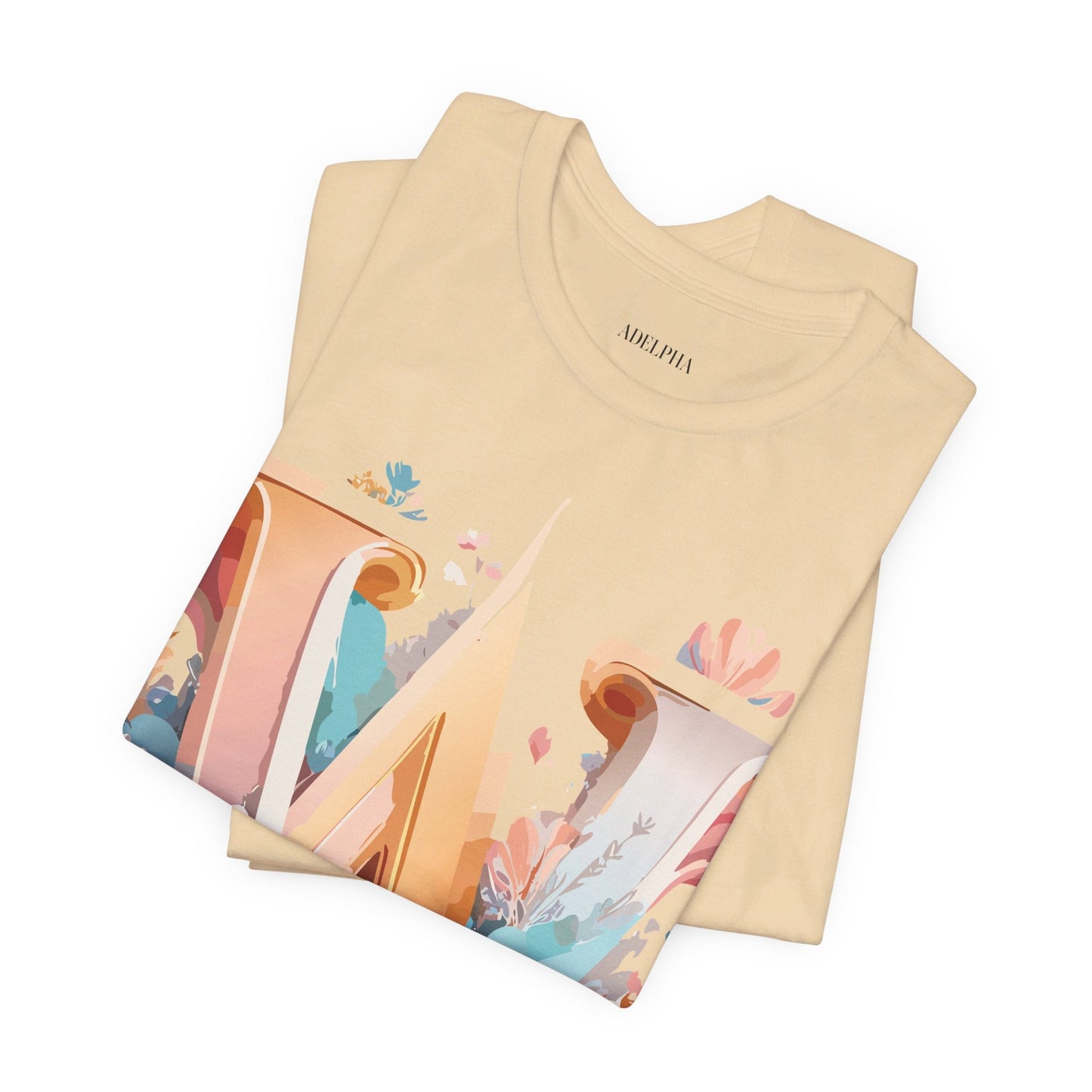 Letter W  Graphic Tee Unisex Jersey Short Sleeve Vintage Inspired ArtDesign