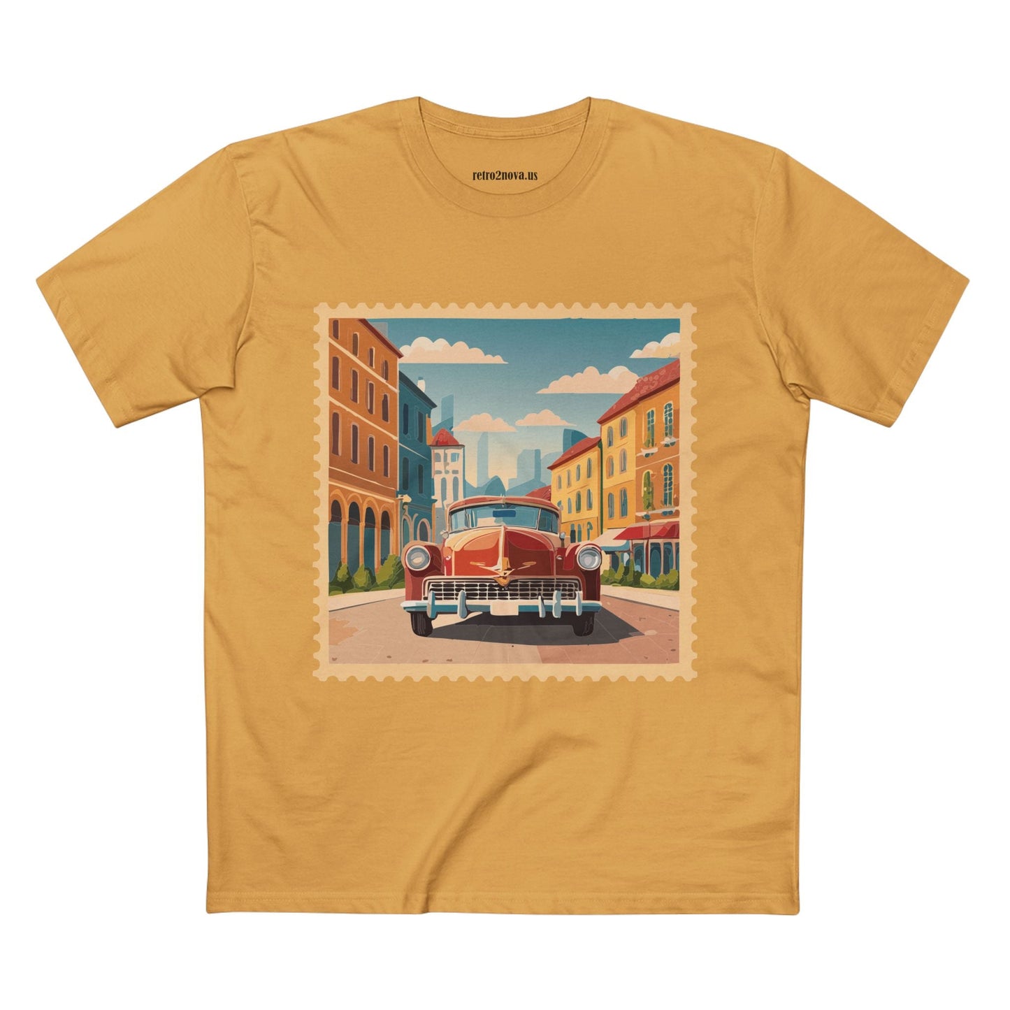 Postage Stamp Shirt Unisex Tee Original Art By Retro2Nova Premium Cotton Staple Tee