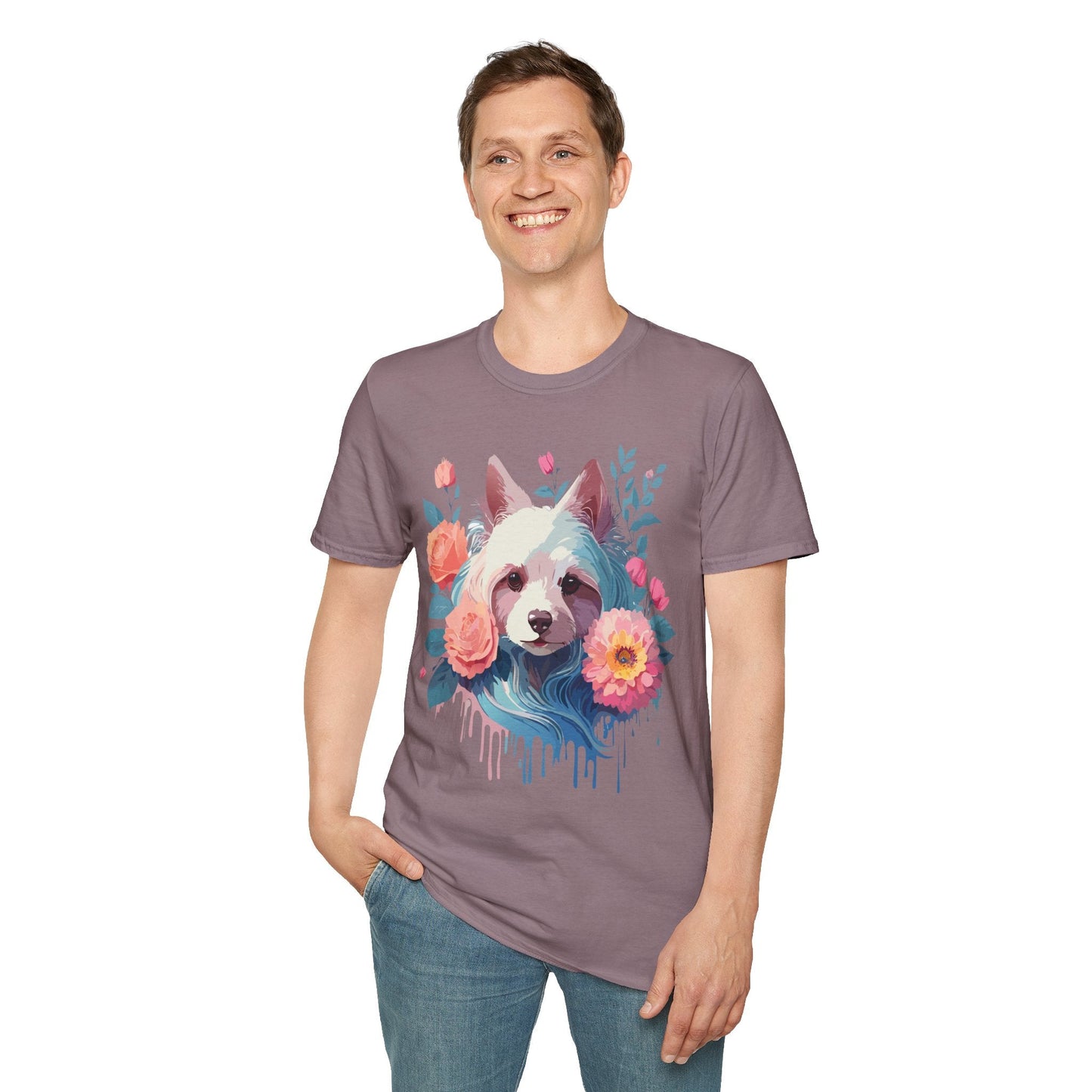Dog Shirt Unisex Softstyle Cotton Tee Gildan 64000 With Animal Designs