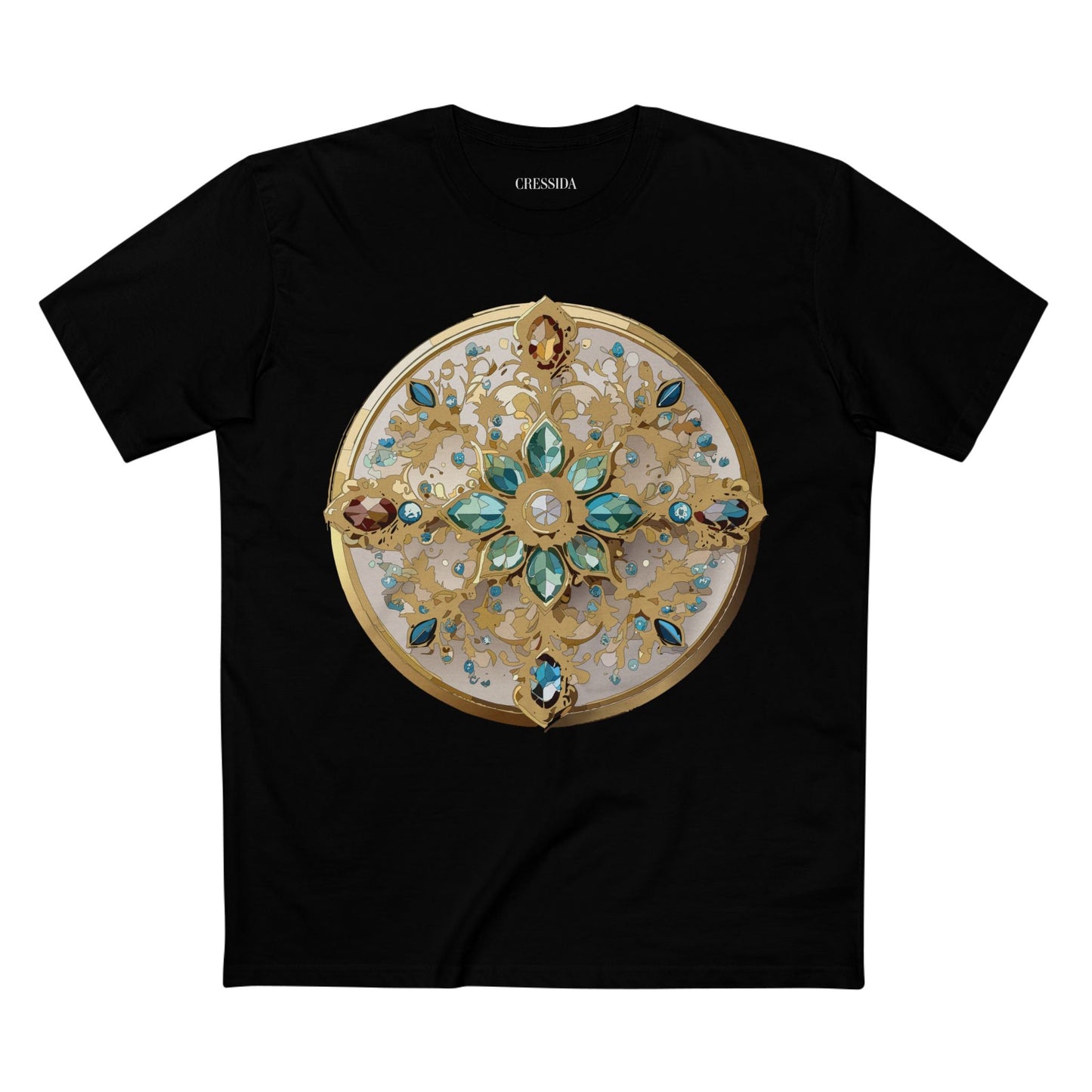 Medallion Graphic T-Shirt Unisex 100 Cotton With Gold Art Design Medal Tee 14