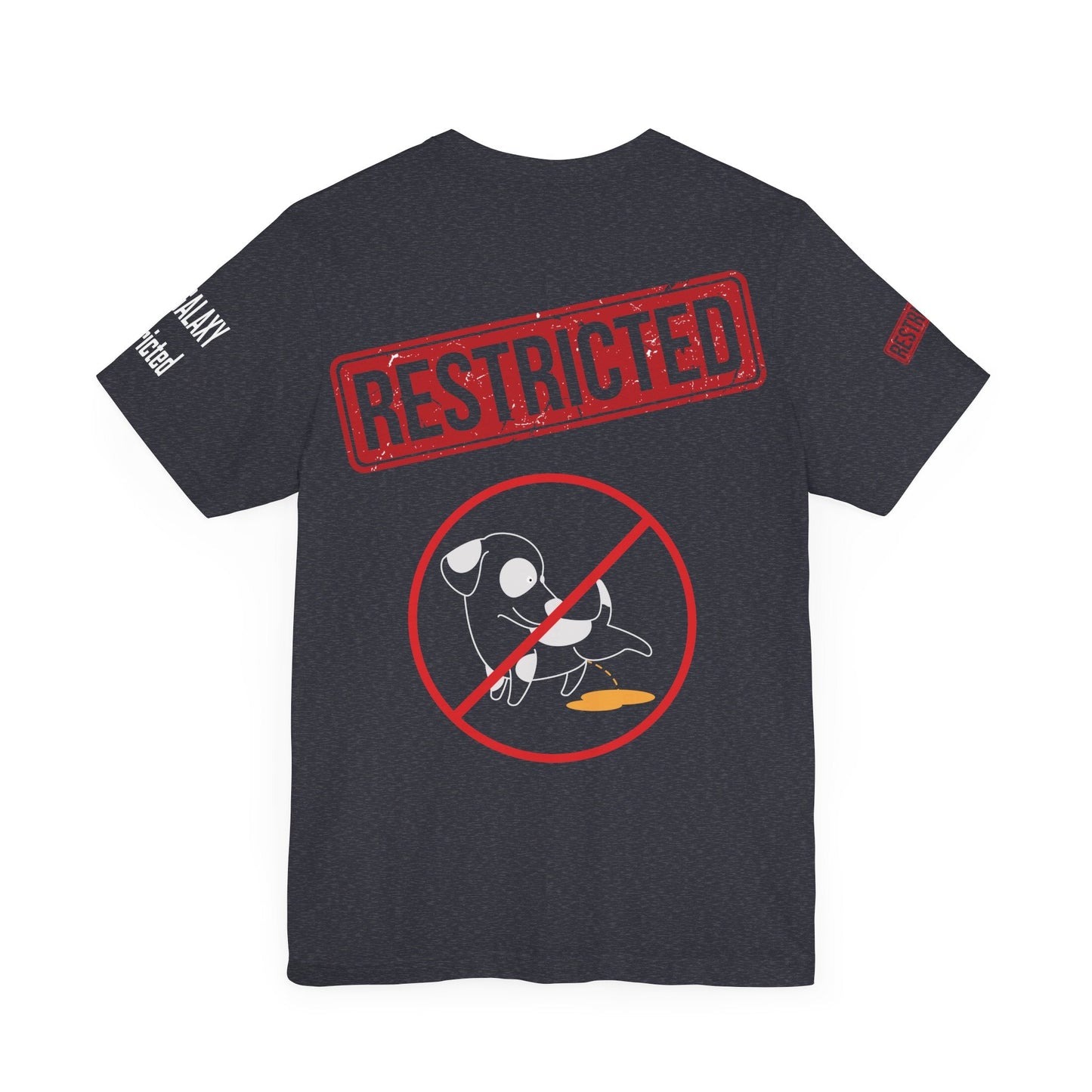 Bad Galaxy Tee Shirt With Red Stamp Made To Order 100 Percent Cotton Eco Friendly Inks USA