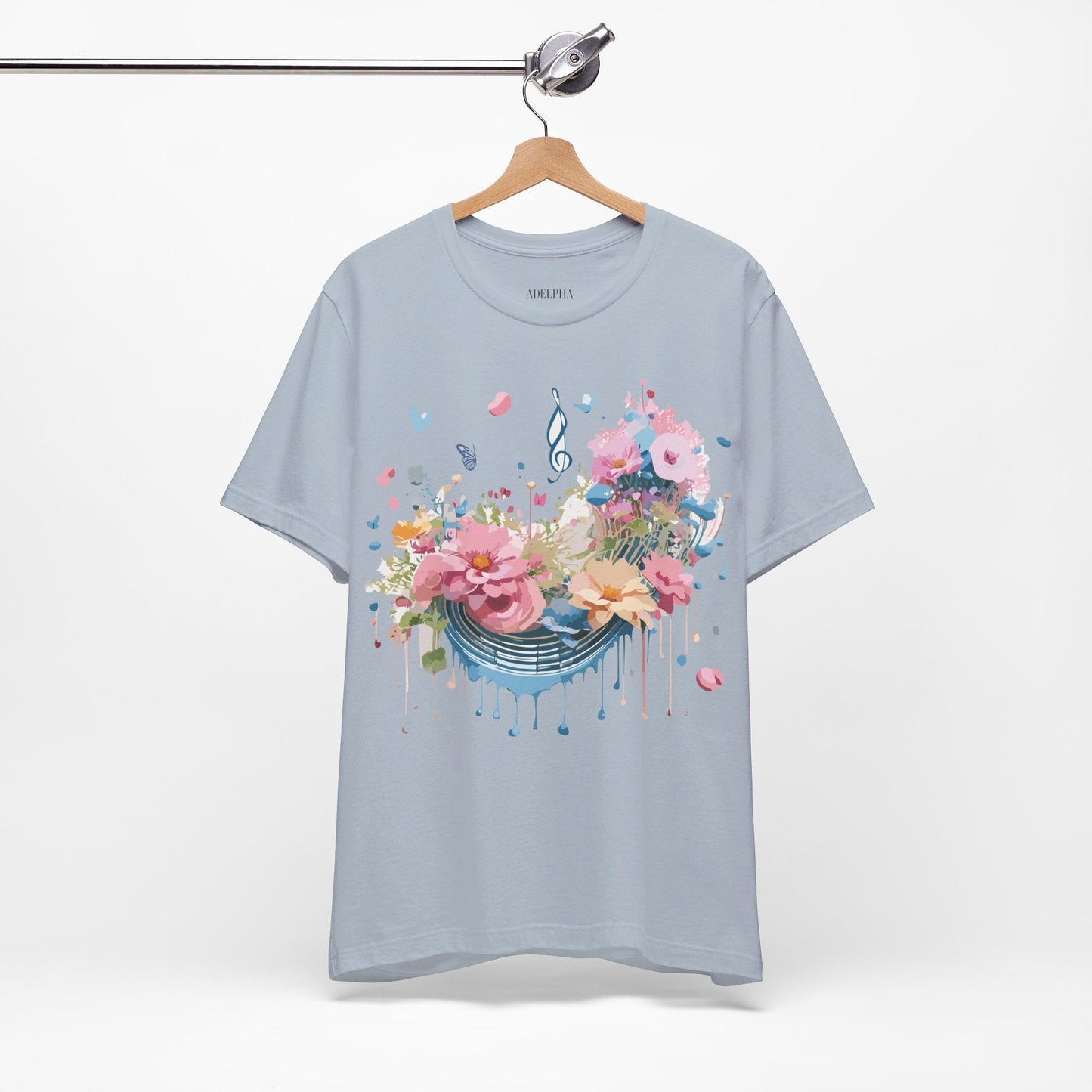 Adelpha Vintage Inspired Music Graphic Unisex T Shirt Tee For Everyday Casual Wear