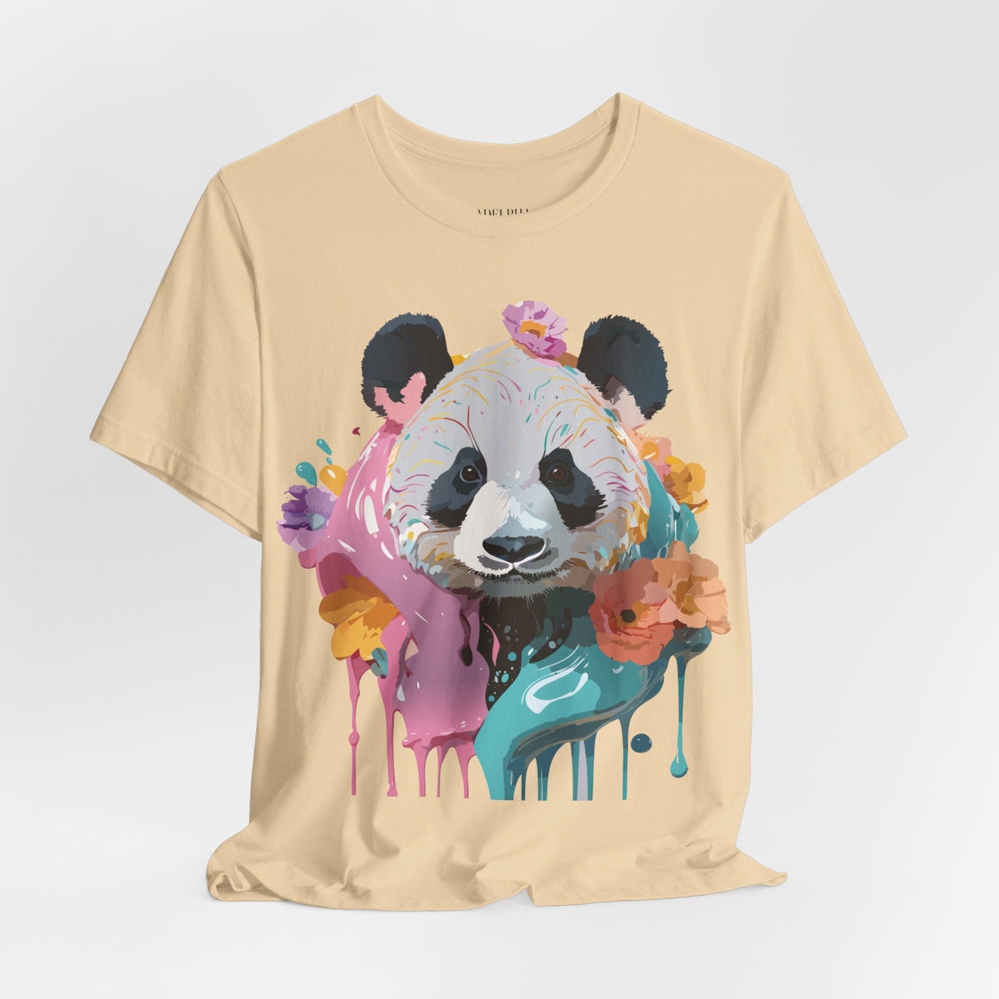 Panda Premium Graphic Tee Unisex Jersey Short Sleeve By Adelpha Vintage Inspired Artwork