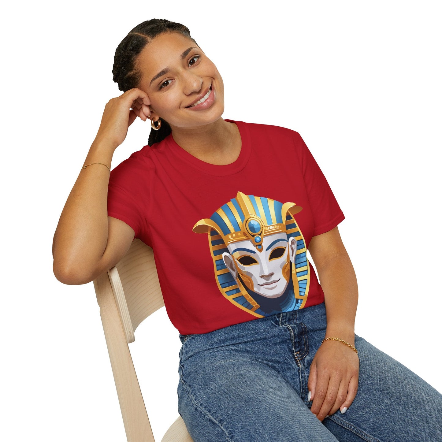 Mask Graphic Unisex Cotton Masquerade Design Artwork Tee 19