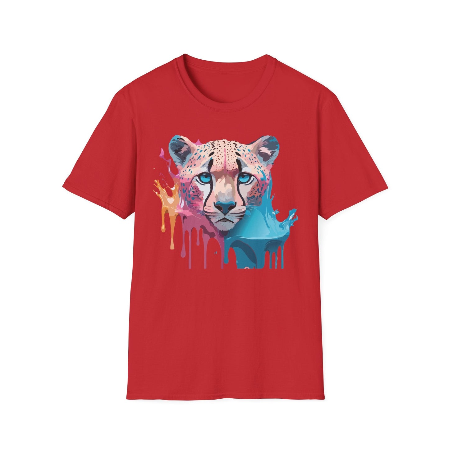 Unisex Cheetah Tee Softstyle Gildan 64000 100 Percent Cotton