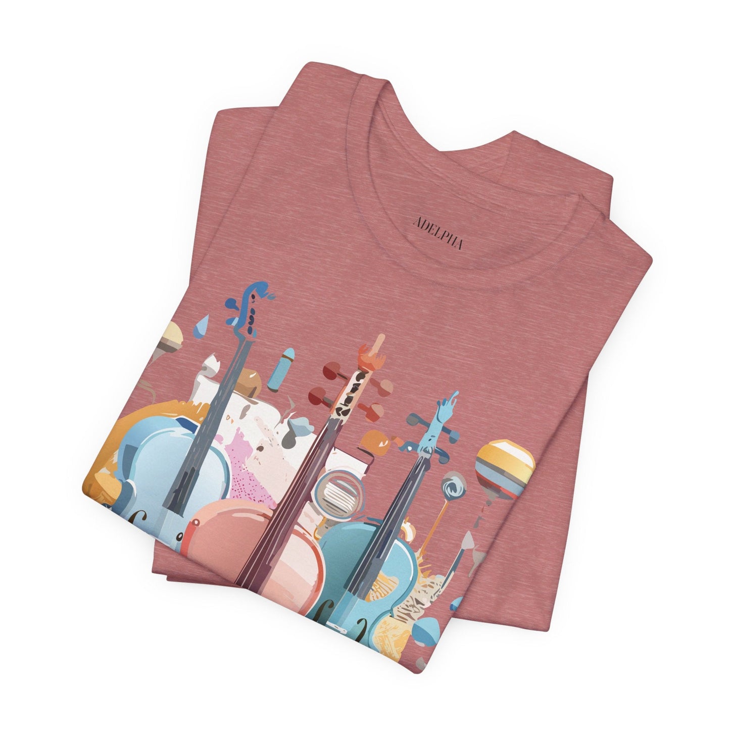 Music Graphic T Shirt Unisex Vintage Inspired Art Tee by Adelpha Premium Jersey Short Sleeve