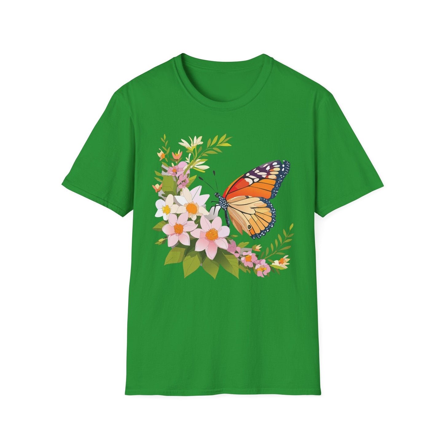 Monarch Butterfly T Shirt Unisex Softstyle Gildan 64000 100 Percent Cotton Tee Breathable