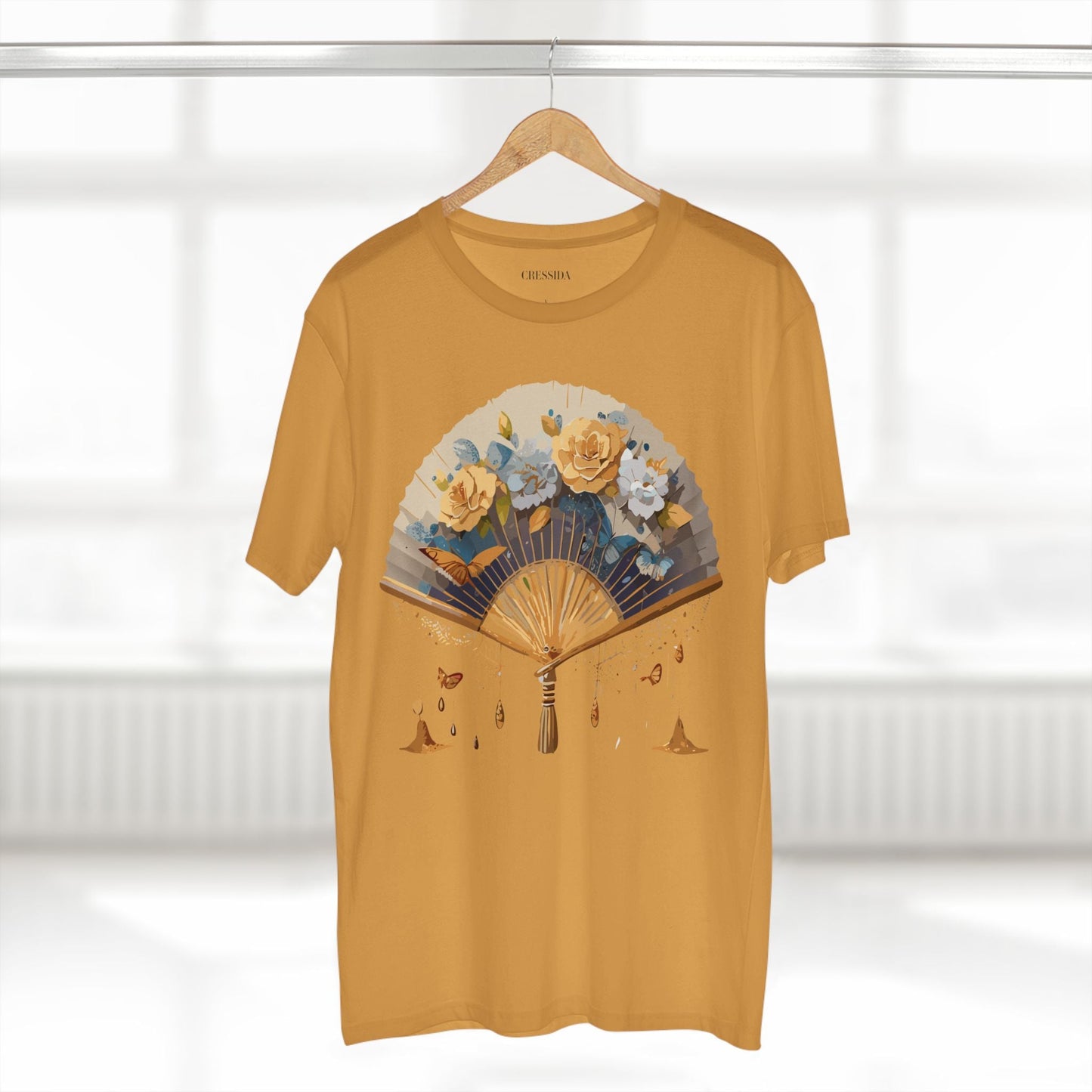 Antique Fan Graphic Design T-Shirt Unisex 100 Cotton Floral Carnival Artwork Tee 2