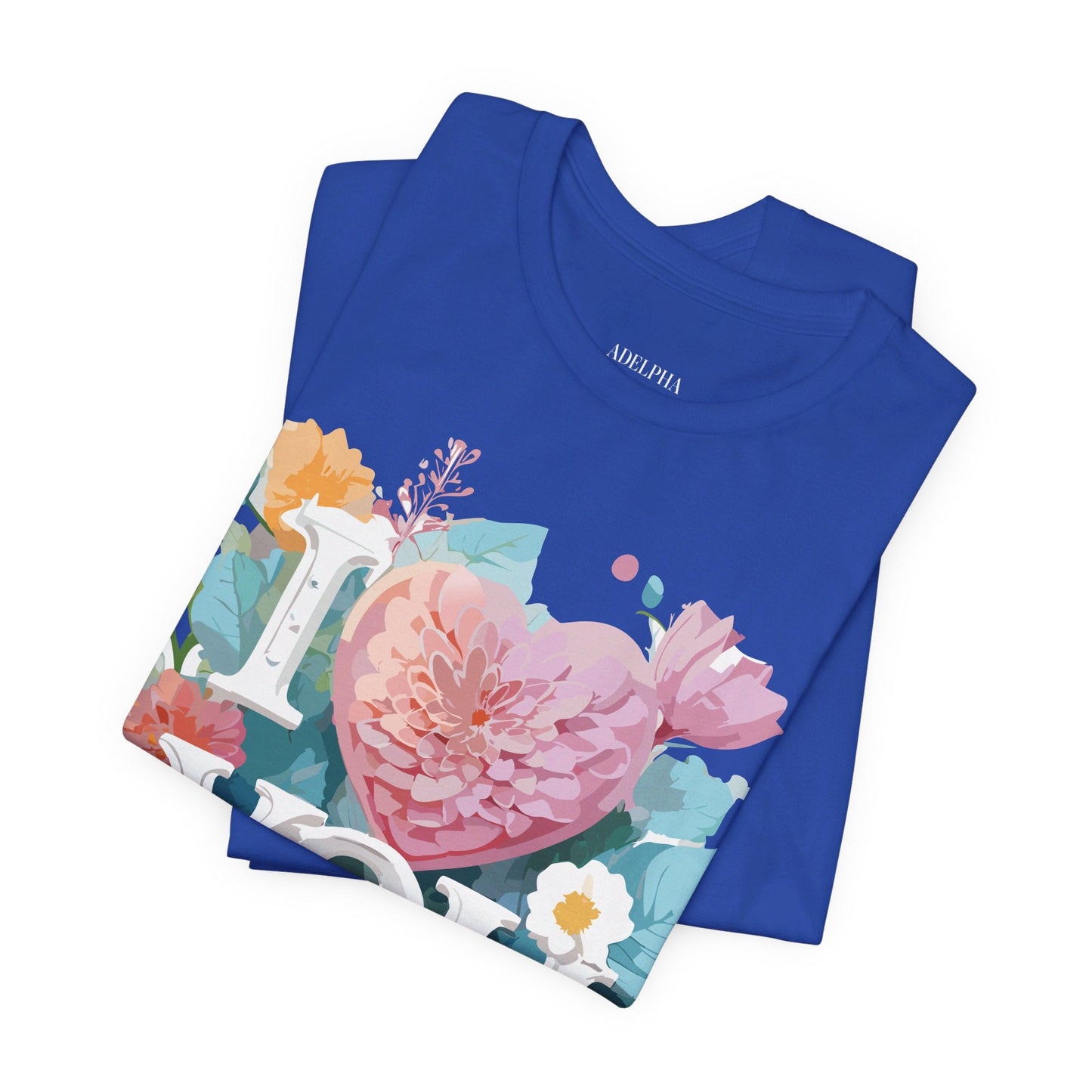 Valentine Day Graphic Unisex 100 Cotton Vintage Artwork with Love and Flower Design Tee 9